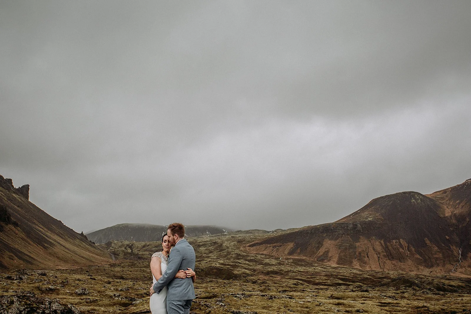 private iceland elopement by old volcano by Iceland elopement photographer Steph zakas