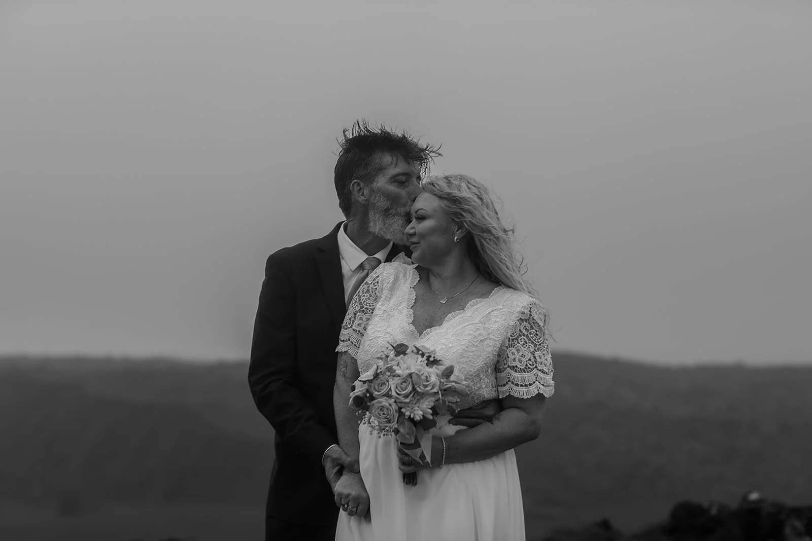 iceland elopement with previously married blended family in the rain by iceland elopement photographer Steph zakas