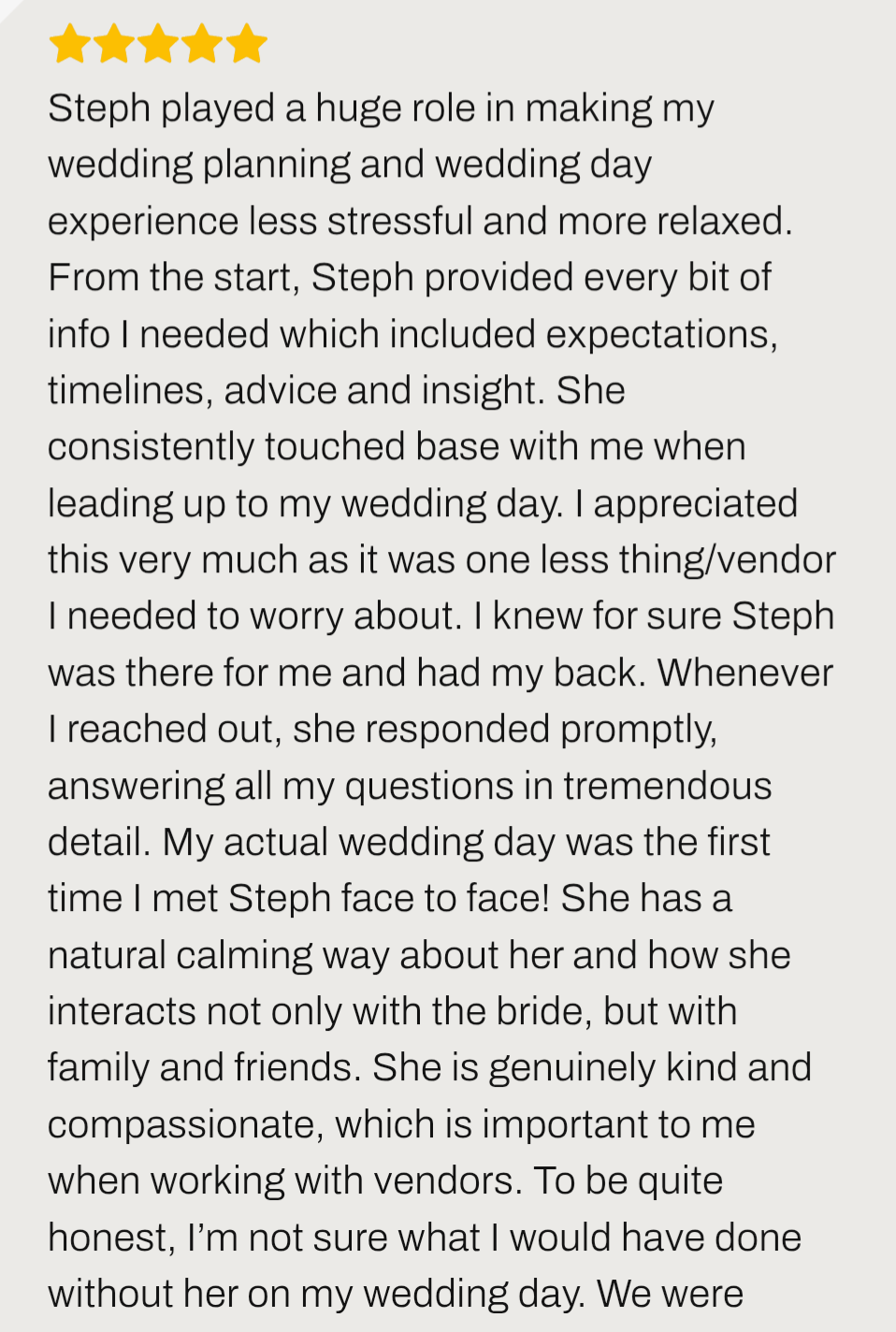 image Iceland elopement photographer review ''Steph played a huge role in making my wedding planning and wedding day experience less stressful and more relaxed''