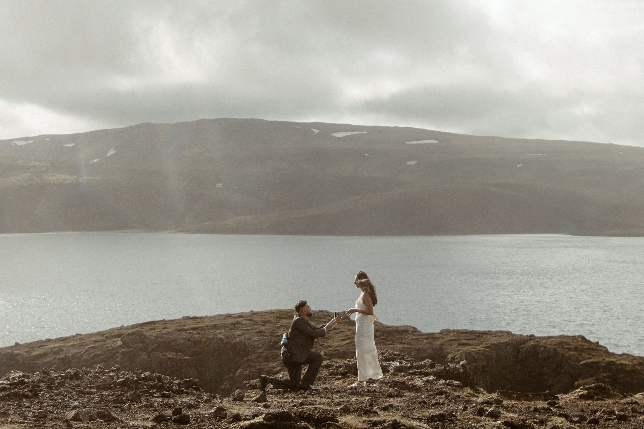 Secret Iceland Proposal close to the Blue Lagoon -- the proposal moment