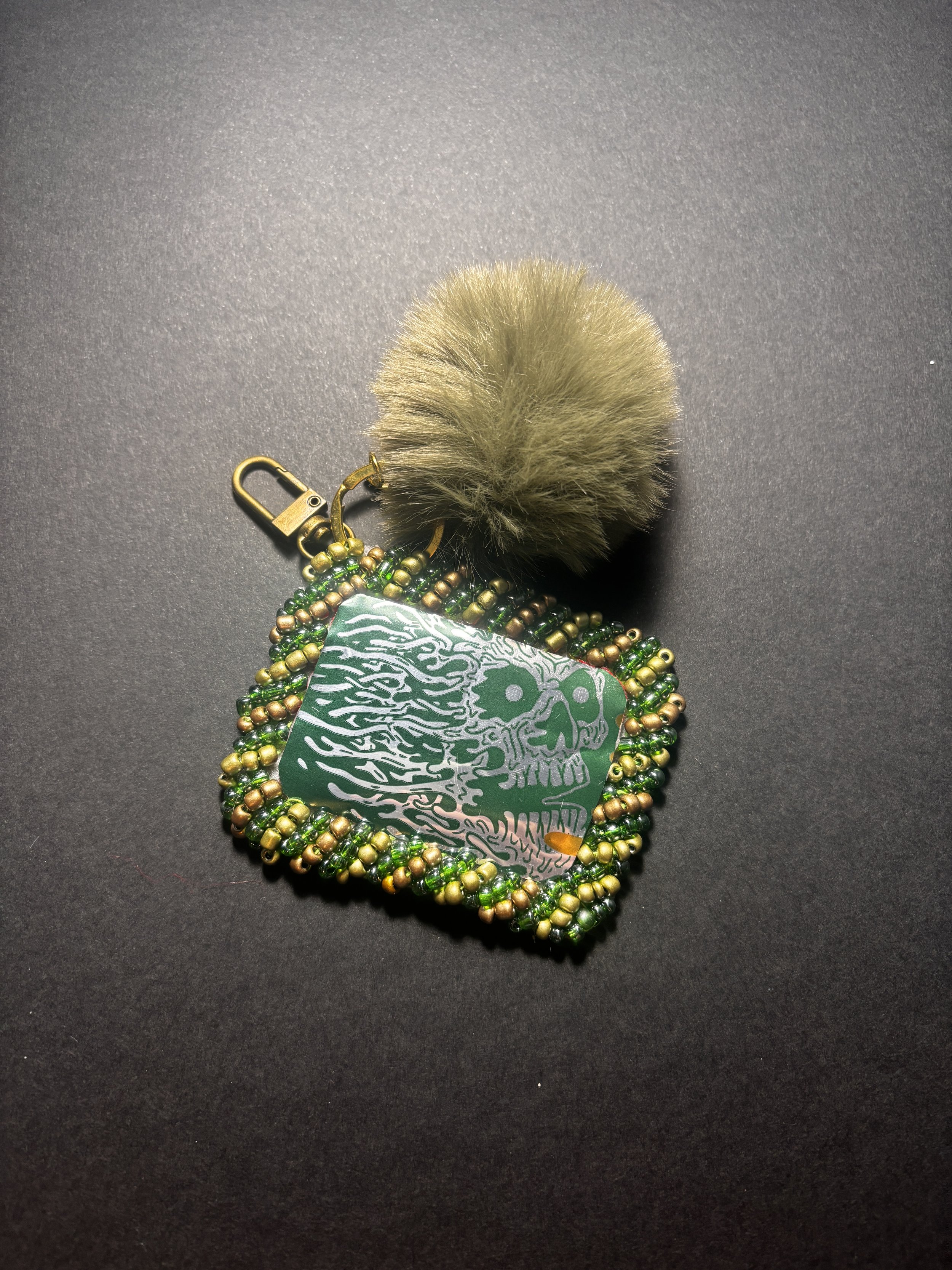 Skull Soda Can Artwork – Green and Gold