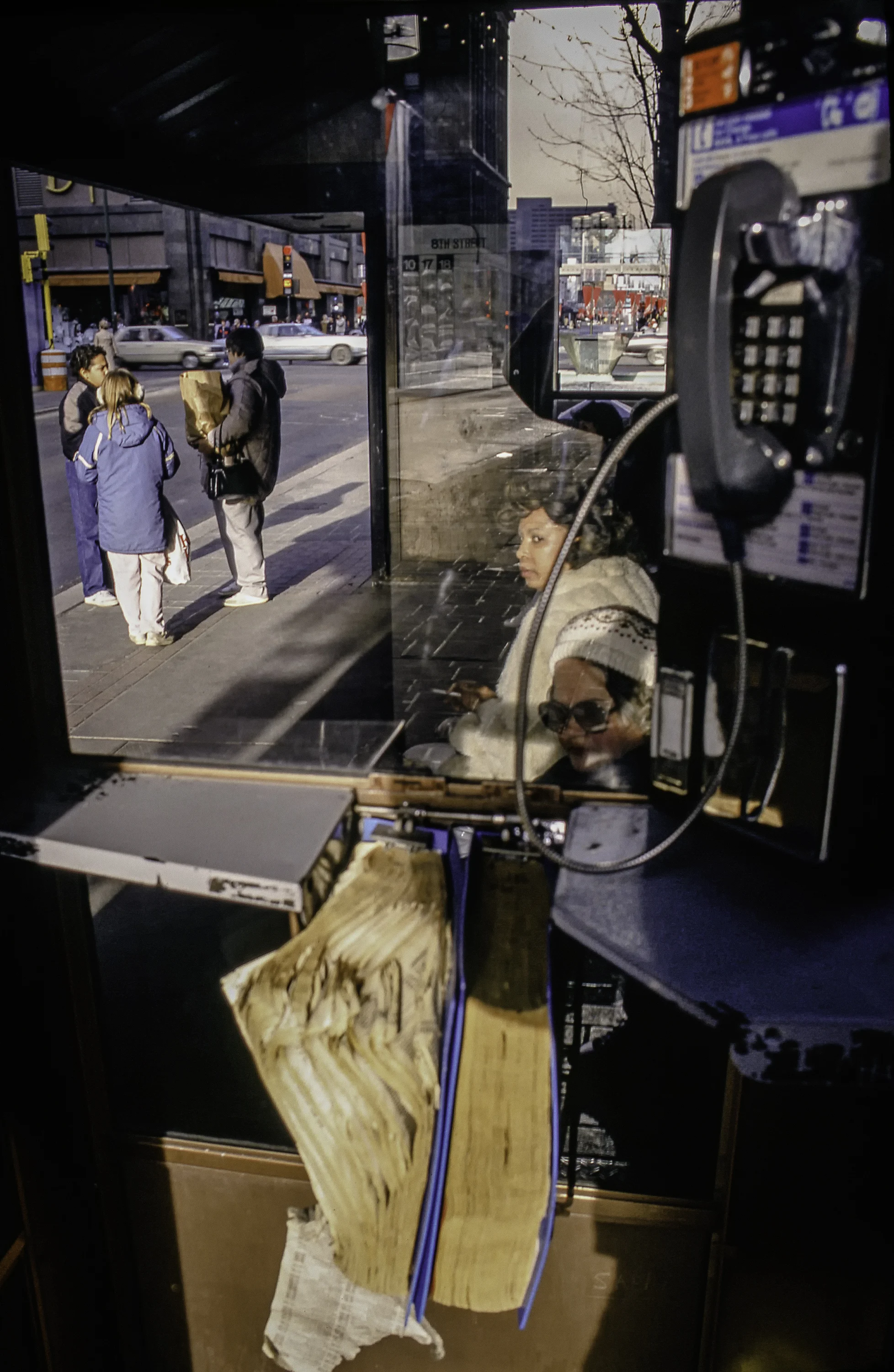 Women and Phone Booth  Mineapolis MN 1987