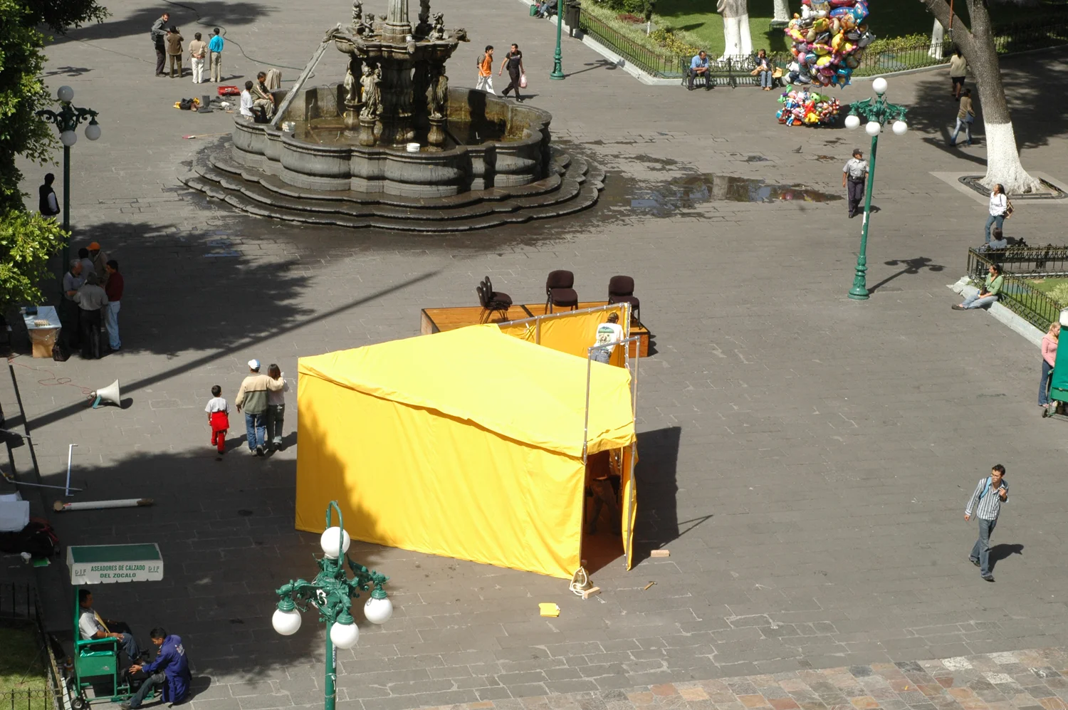 Installation of the school in Puebla