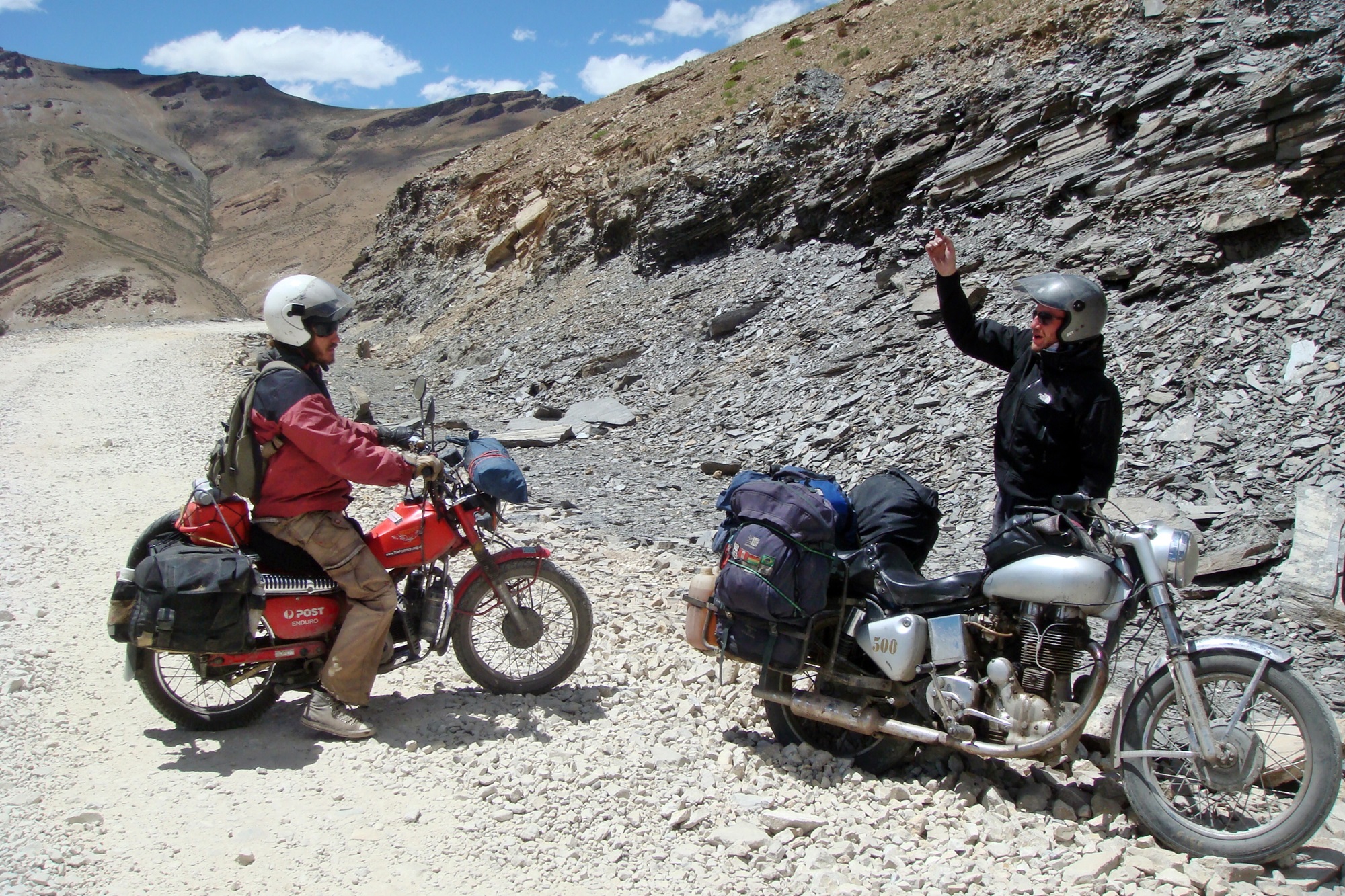 56. Riding in convoy for a change, Indian HImalayas.JPG