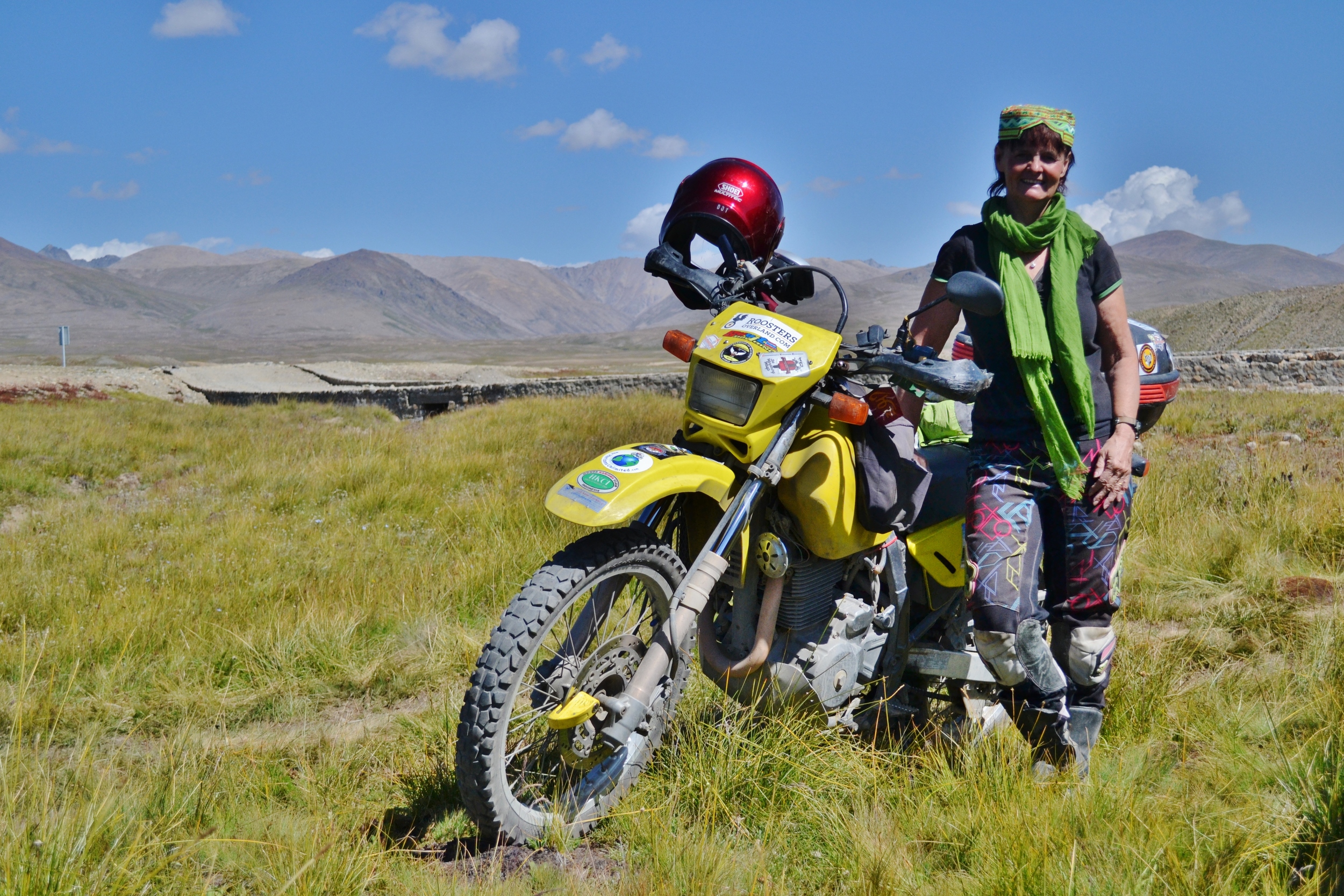 Liz in Pakistan at Deosai Plains