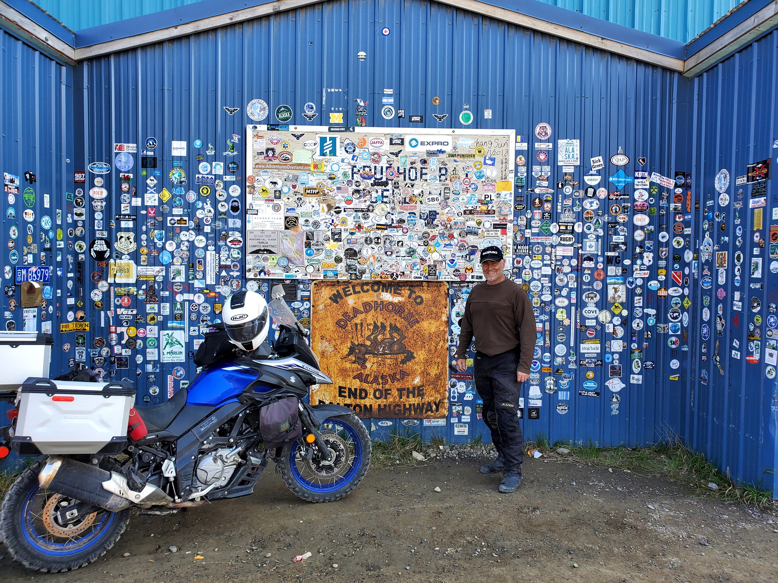  The Deadhorse General Store is the Holy Grail for riders of the Dalton who add their sticker to the wall and proudly pose for a selfie. 