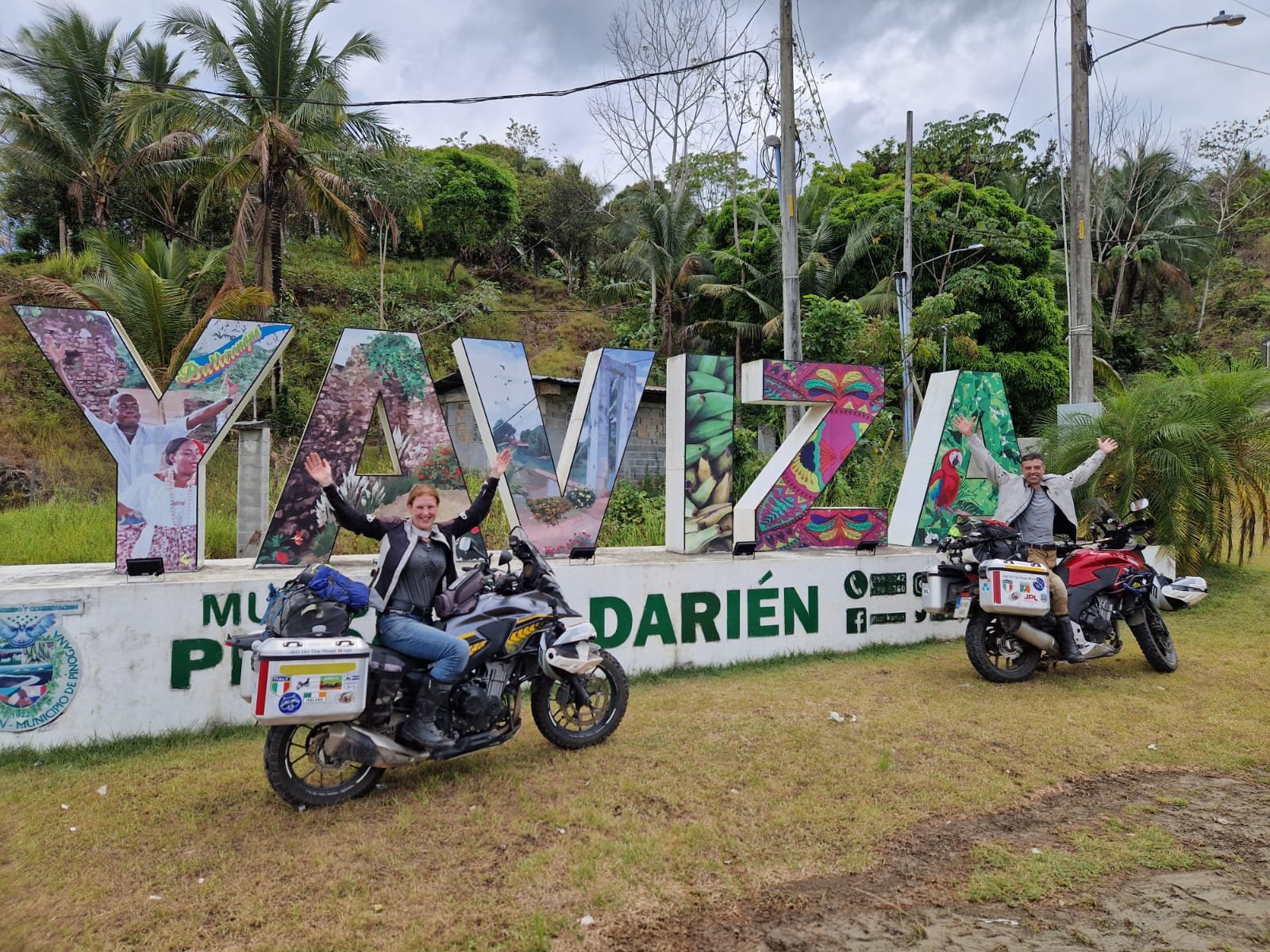  Davide and Jackie in Yaviza at the end of the Panamerican Highway in Panama. 