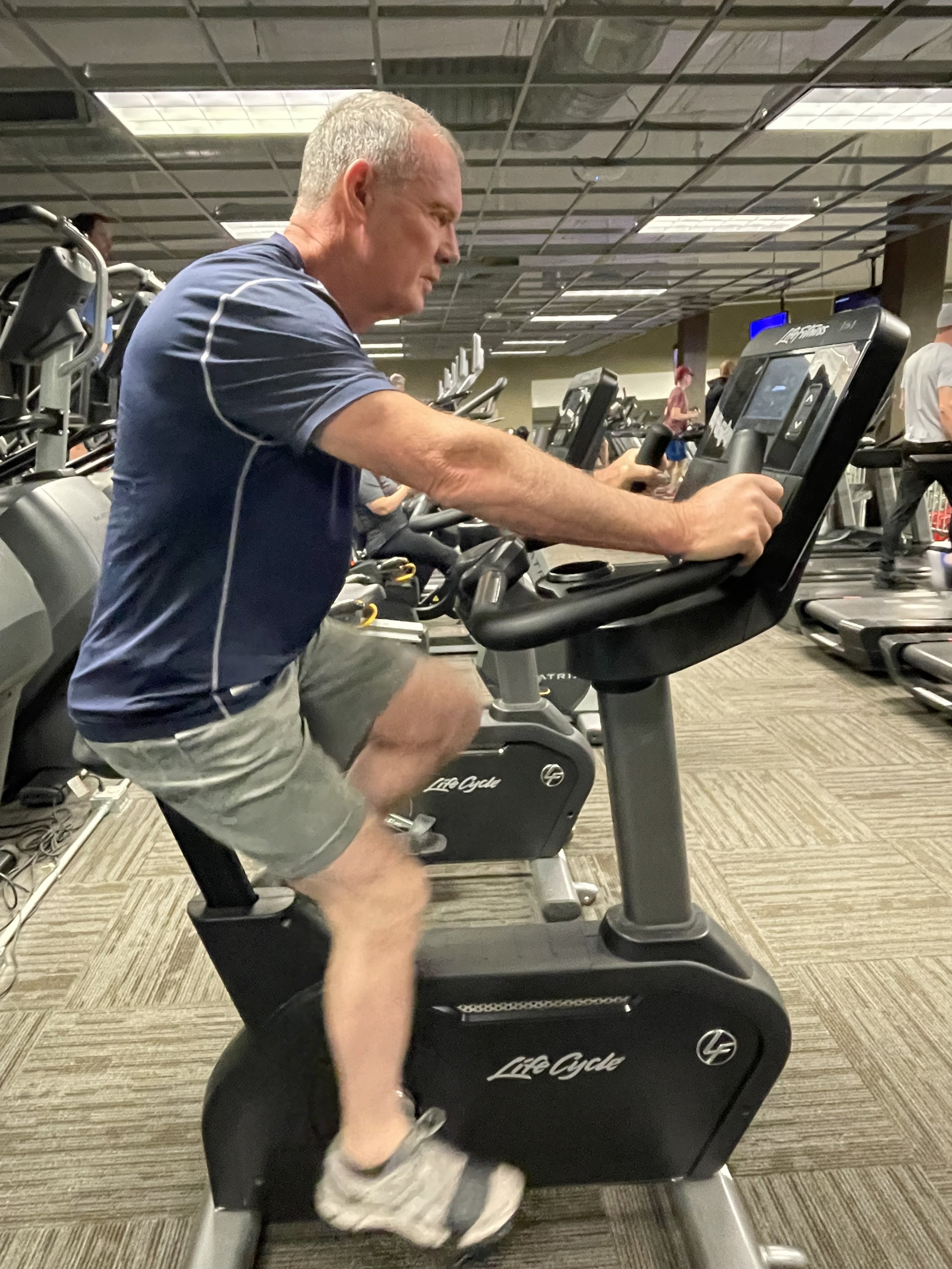  Bill Dragoo exercising at gym. 