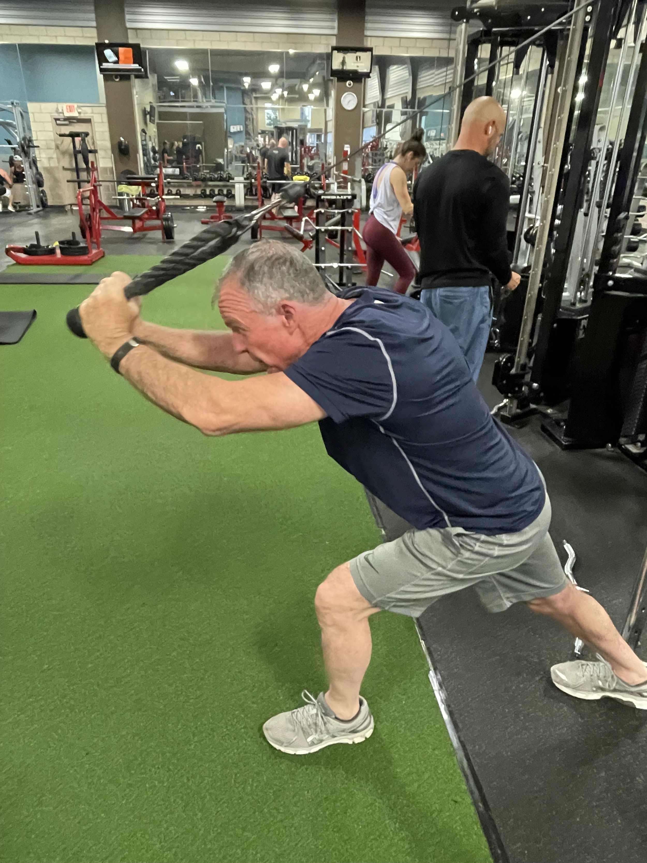  Bill Dragoo exercising at gym. 