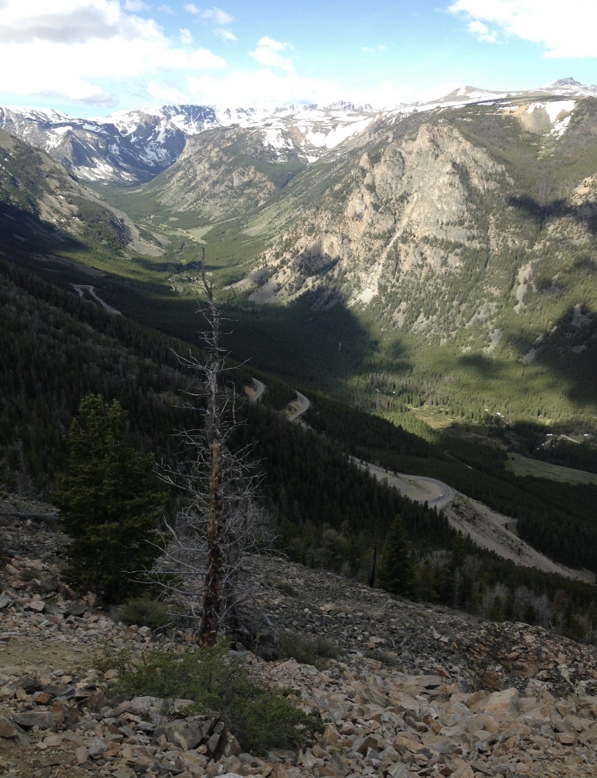  Climbing up from Red Lodge Montana to Beartooth Pass 