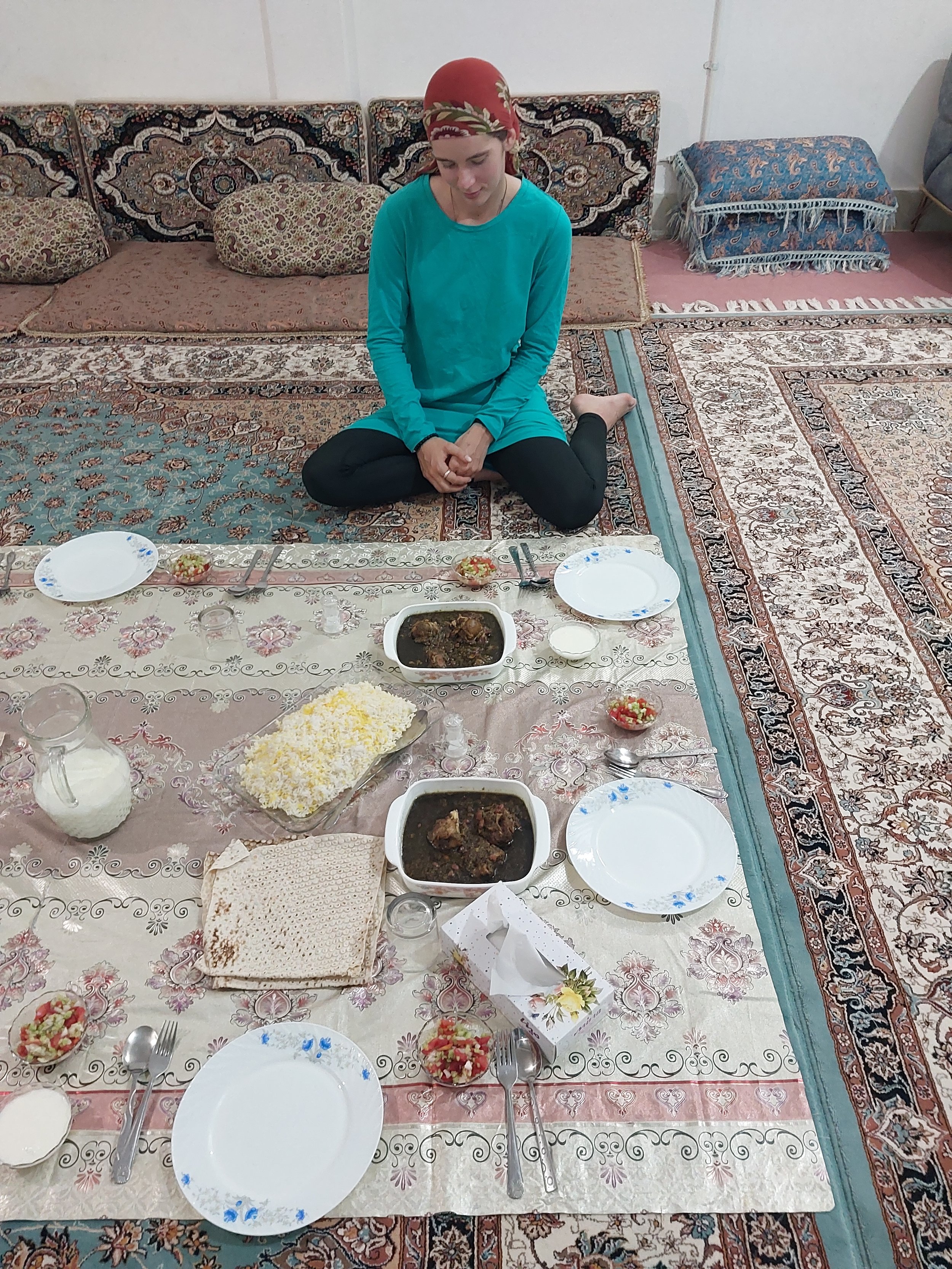 Eating a meal in Zahedan, Iran; September 2023. 