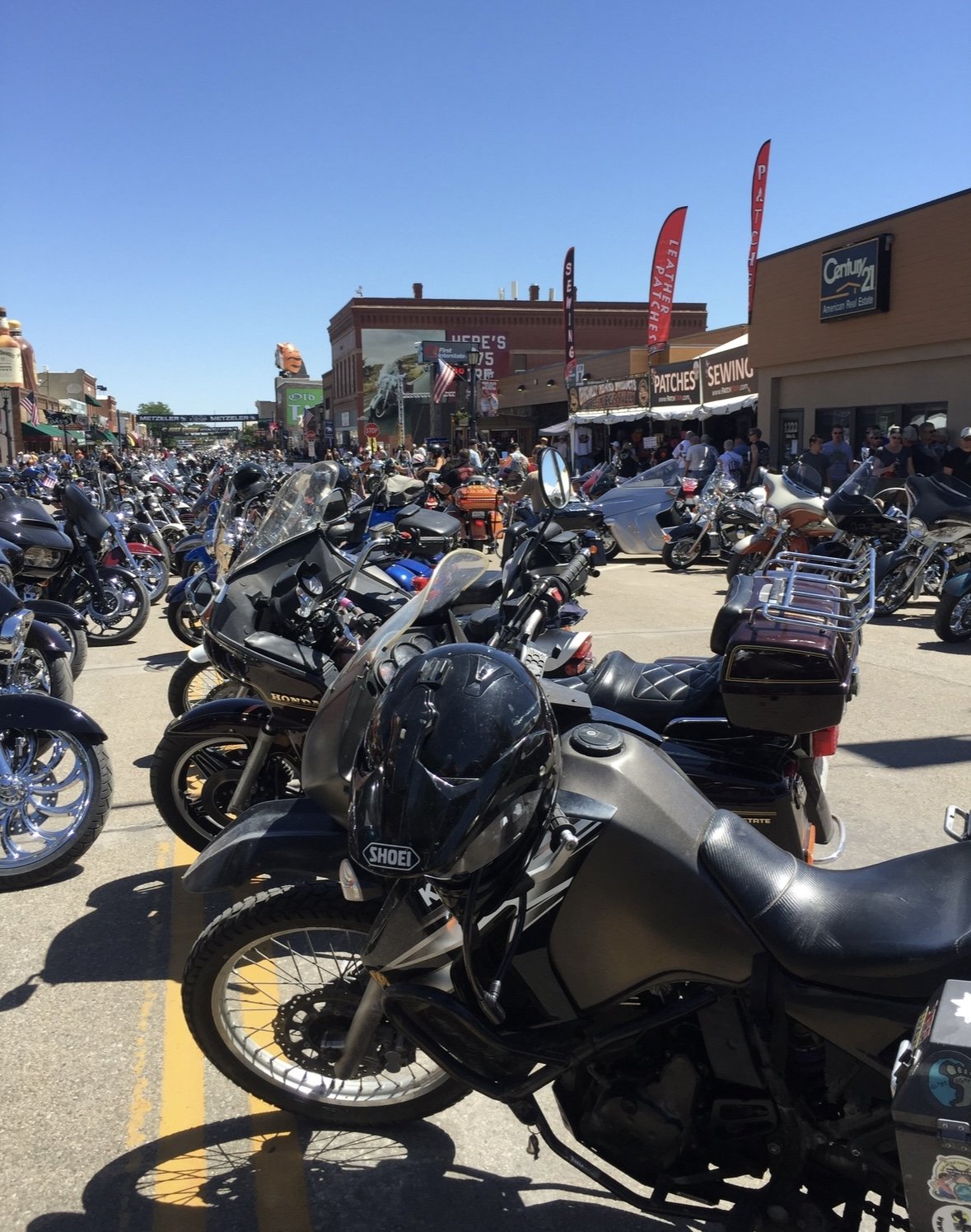  Michelle Lamphere’s KLR at the Sturgis Rally. 