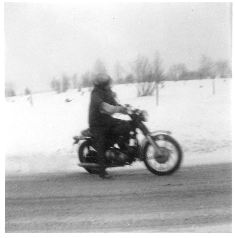  Photo: Grant Johnson - Riding in the snow 1968 