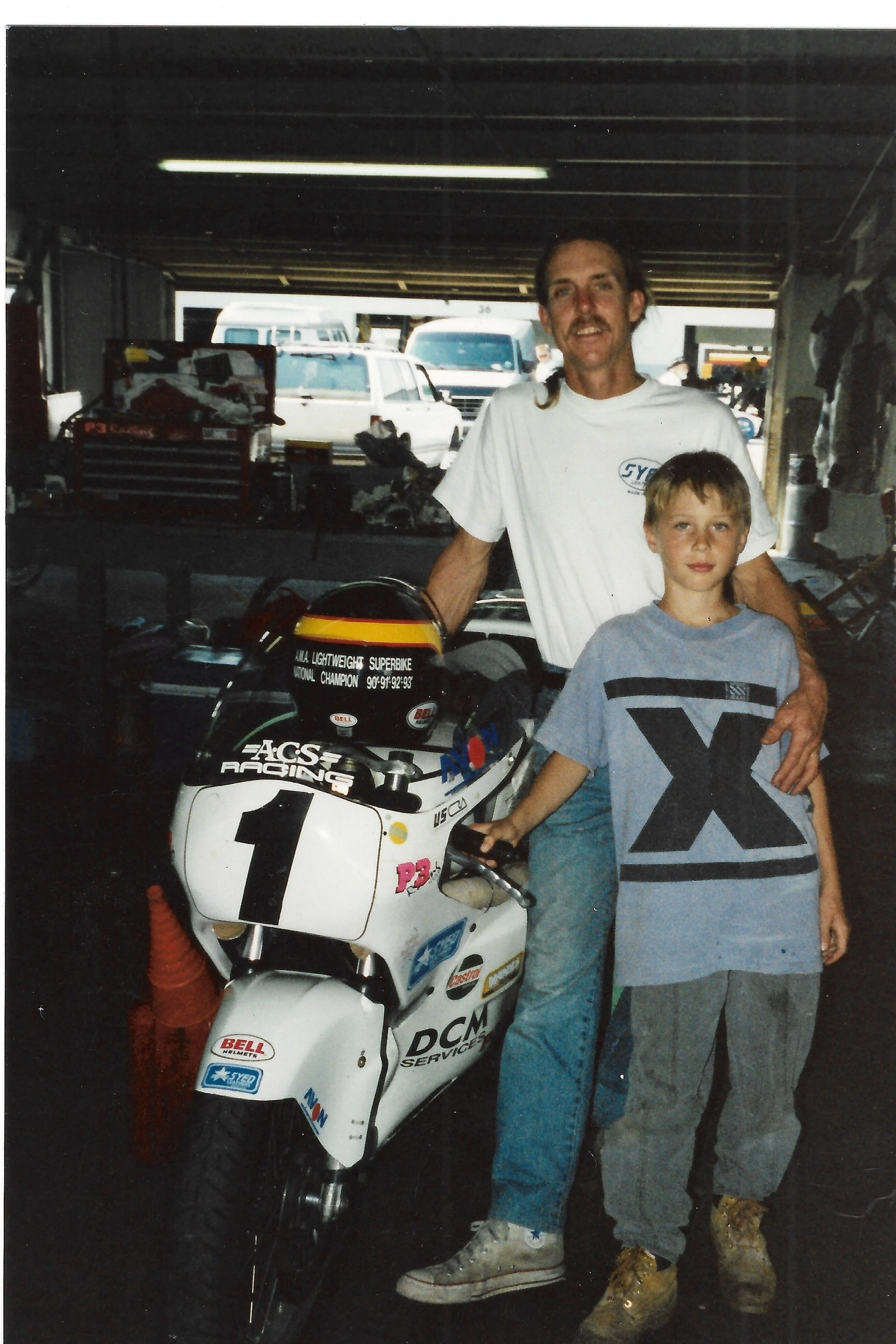  Todd and Ari Henning with Yamaha RD350LC 1995 