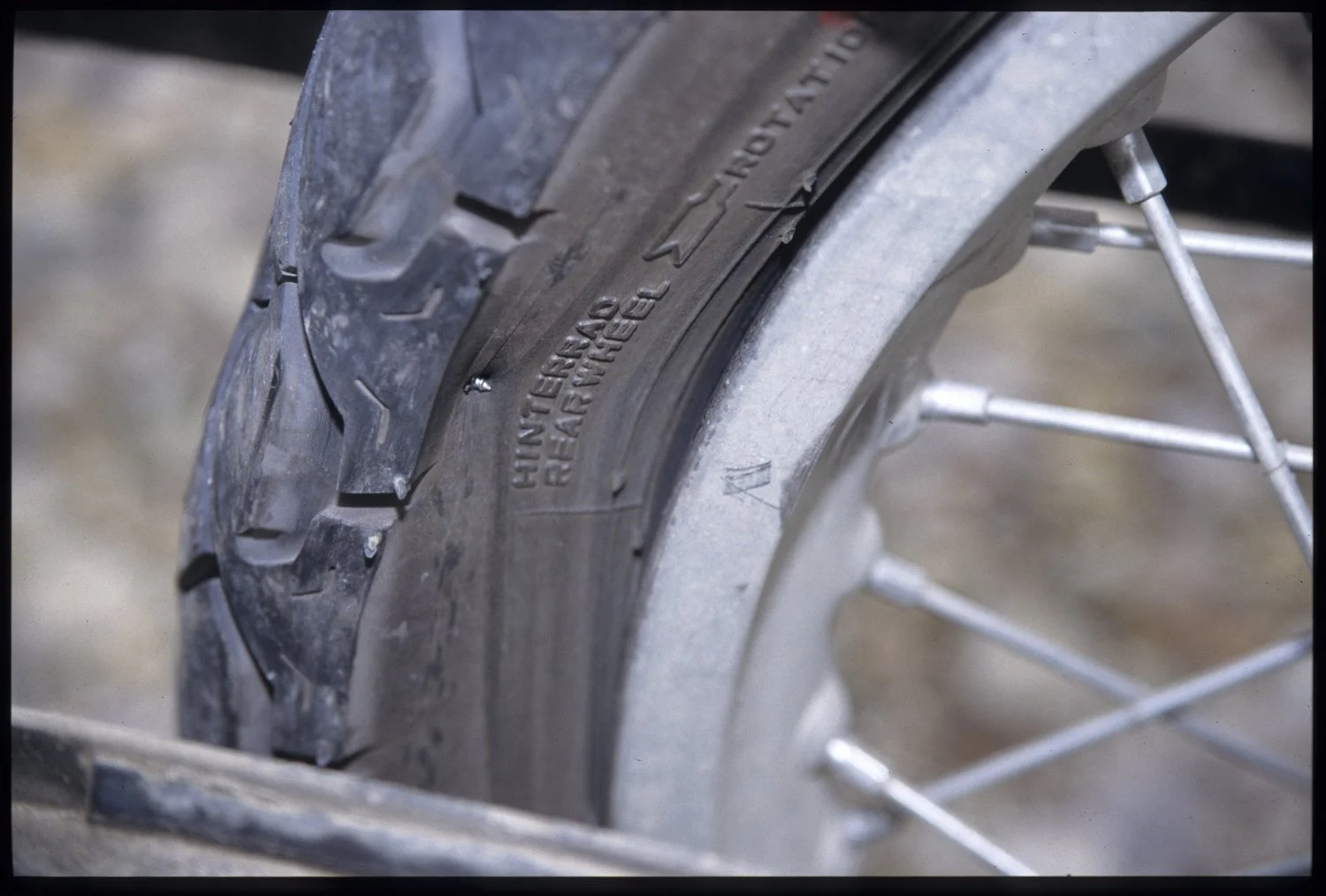  Grant Johnson - Flat tire caused by a nail in Peru. 