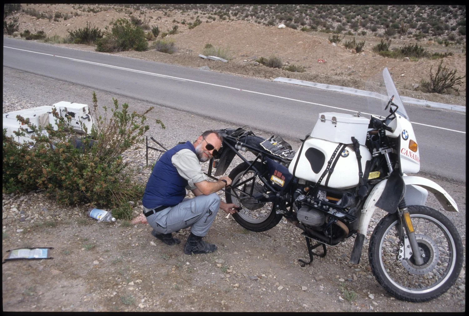  Grant Johnson - Flat tire caused by a nail in Peru. 