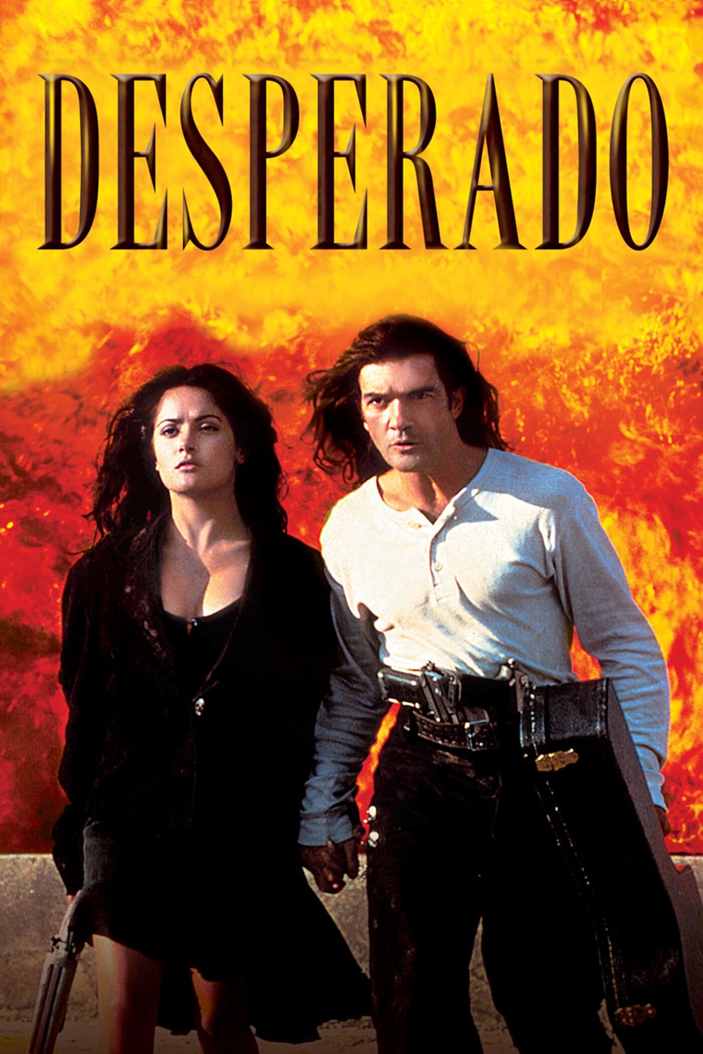 Stills of Salma Hayek and Antonio Banderas for Desperado (1995