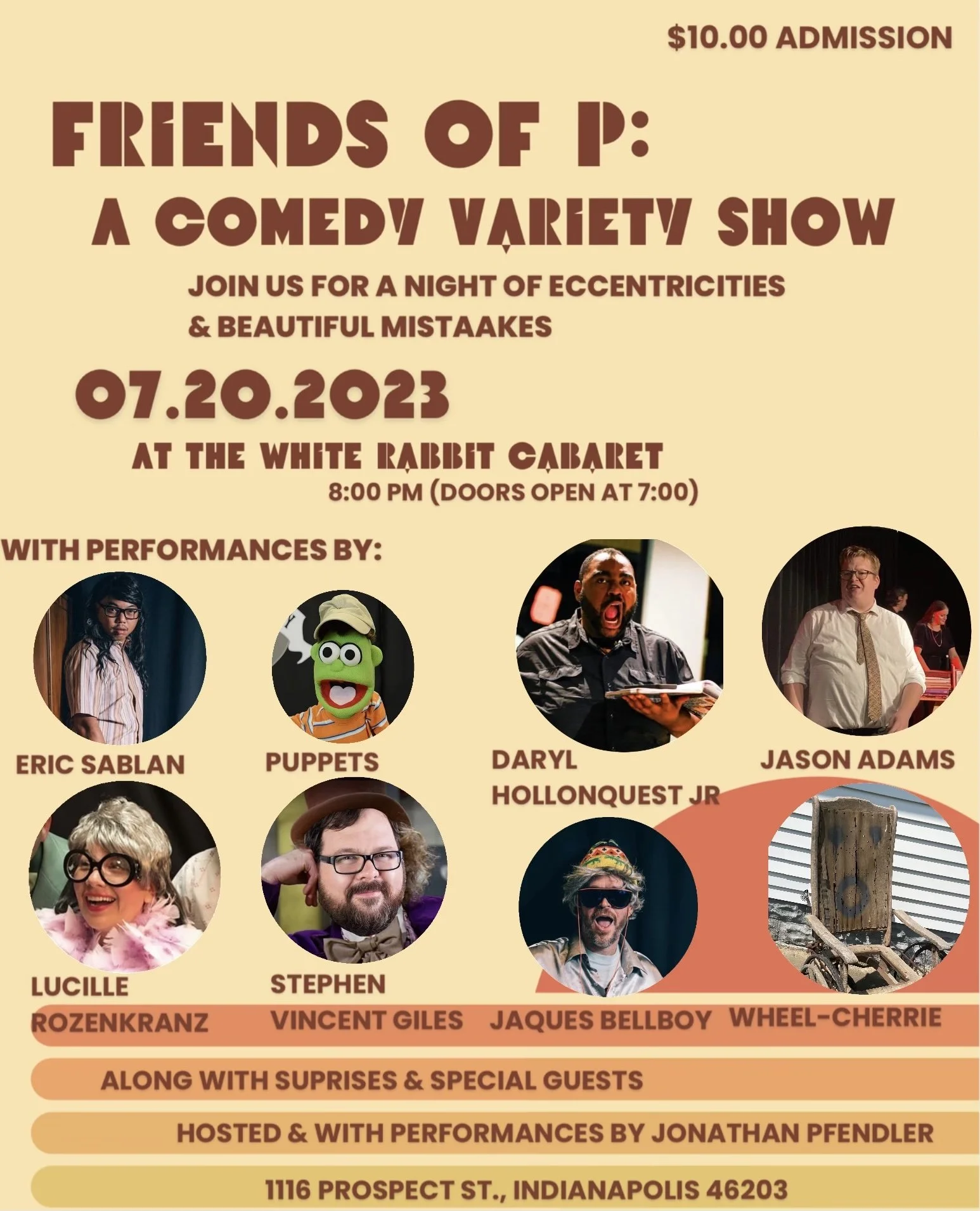 Jonathan Pfendler presents FRIENDS OF P  (A Comedy Variety Show) 