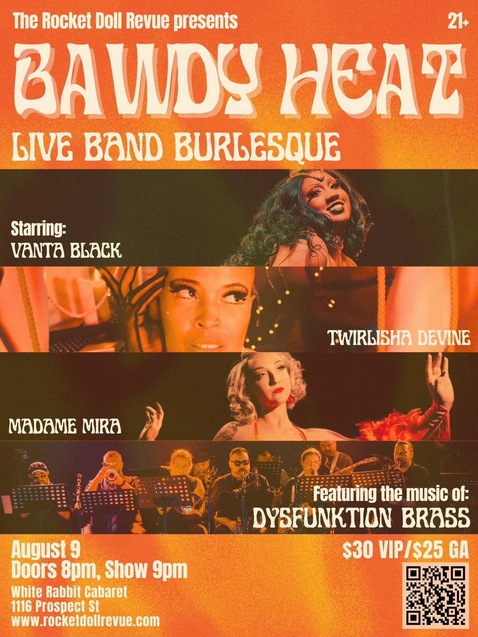 The Rocket Doll Revue presents Bawdy Heat - Live Band Burlesque