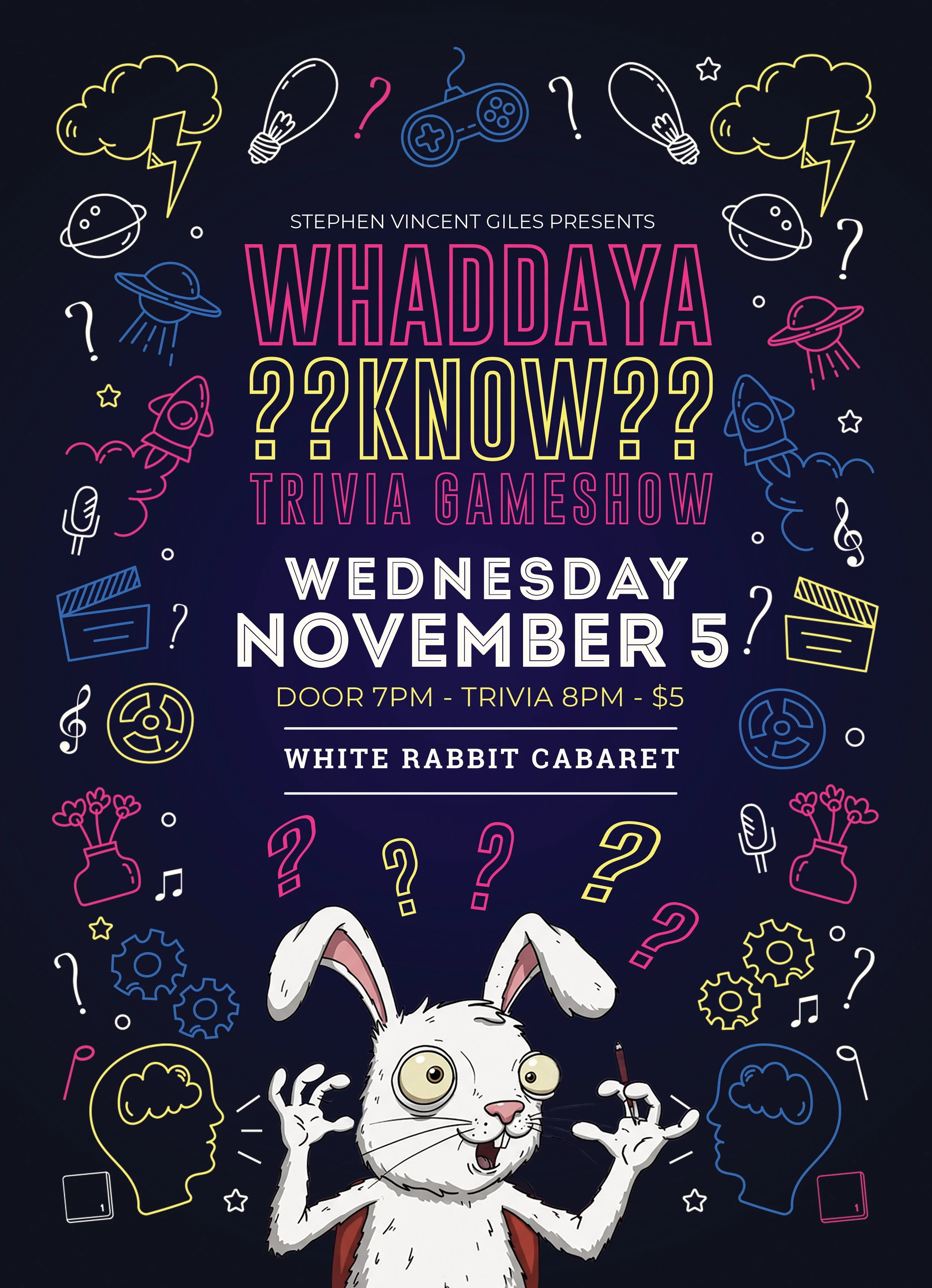 Whaddaya Know? Trivia Gameshow presented by Stephen Vincent Giles 