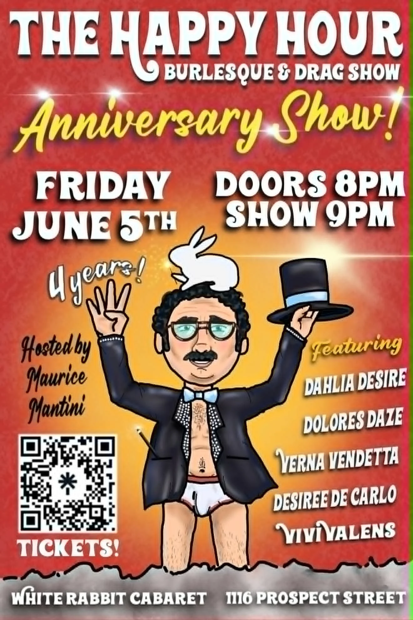 Maurice Mantini's Happy Hour Show - An Evening of Drag and Burlesque  (4 Year Anniversary)