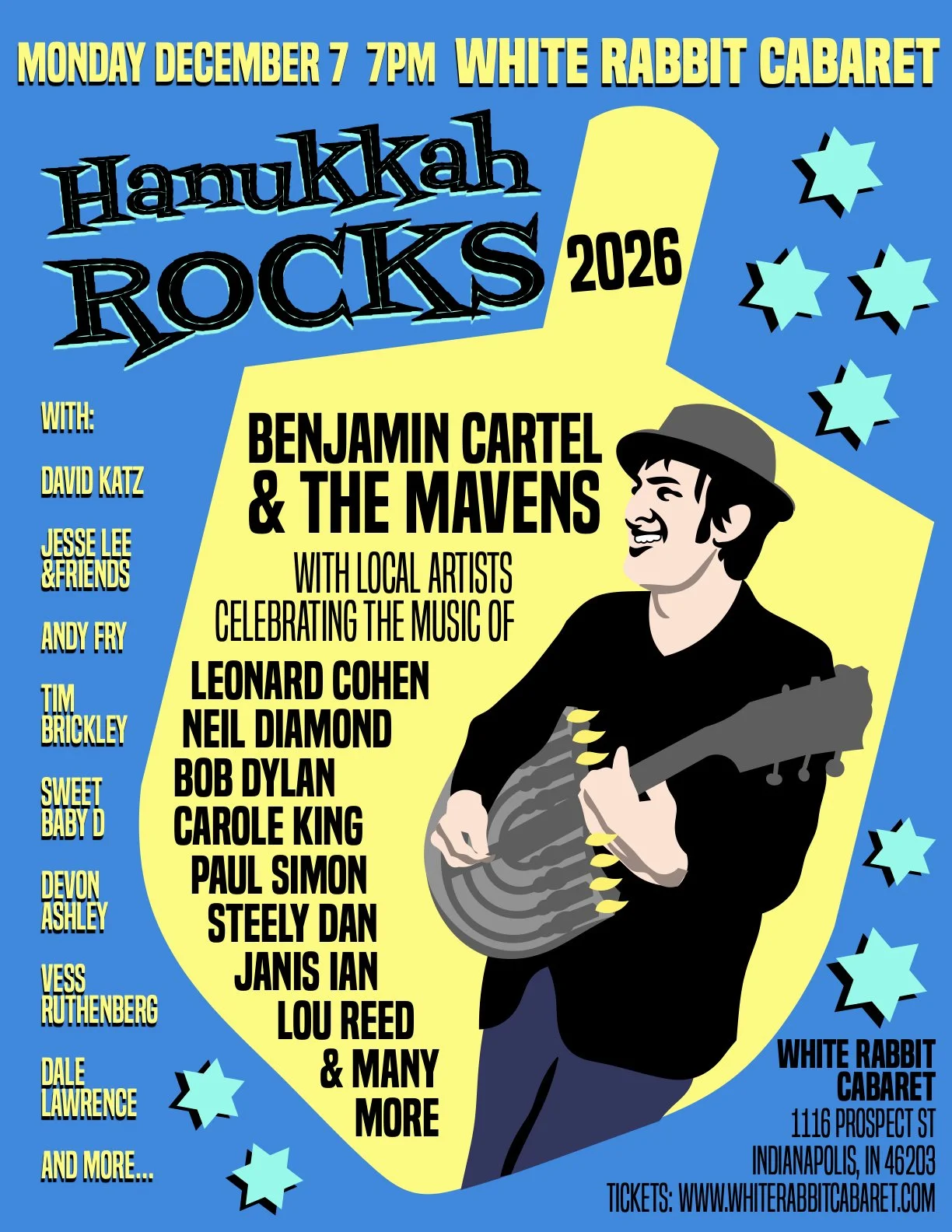 Hanukkah Rocks with Benjamin Cartel &amp; The Mavens and friends 