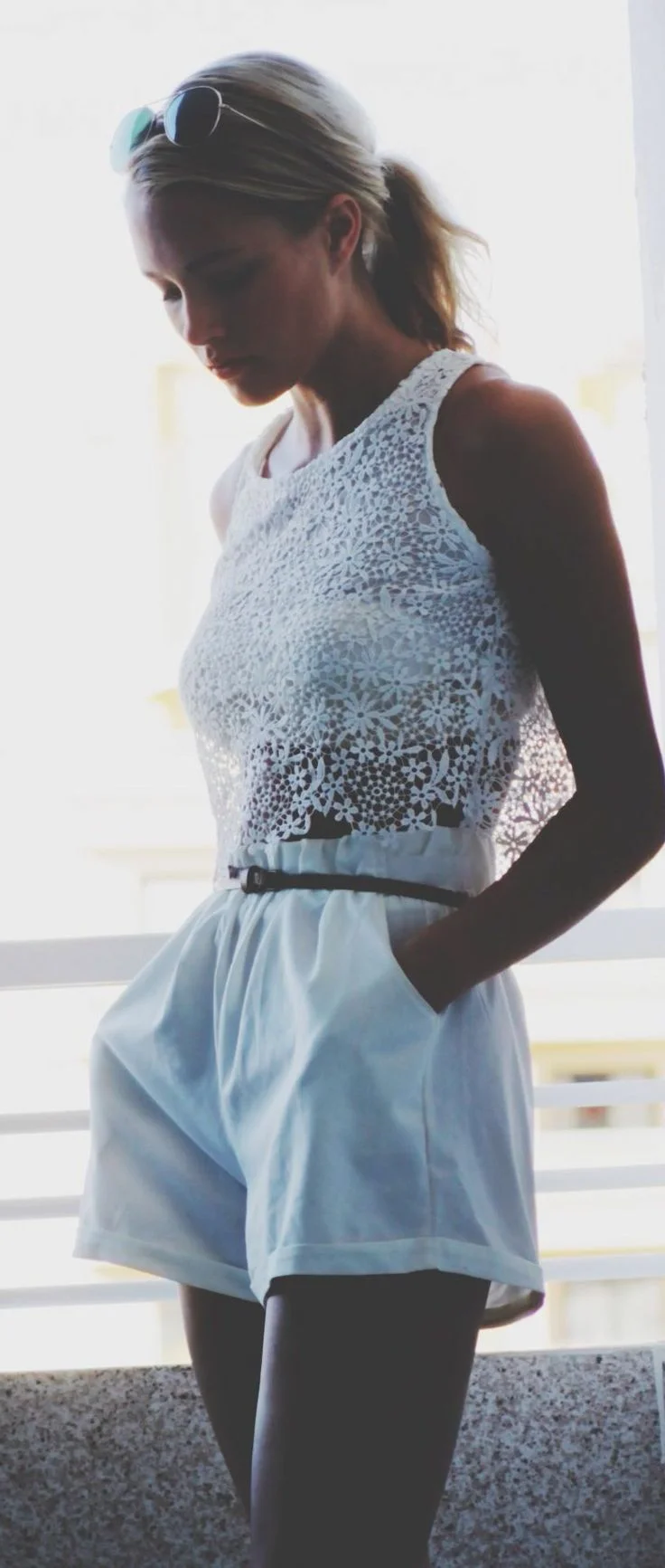 Lace crop top