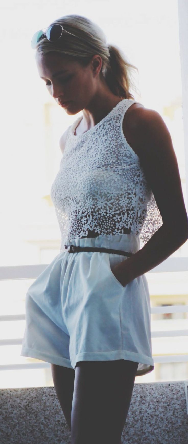 Lace crop top