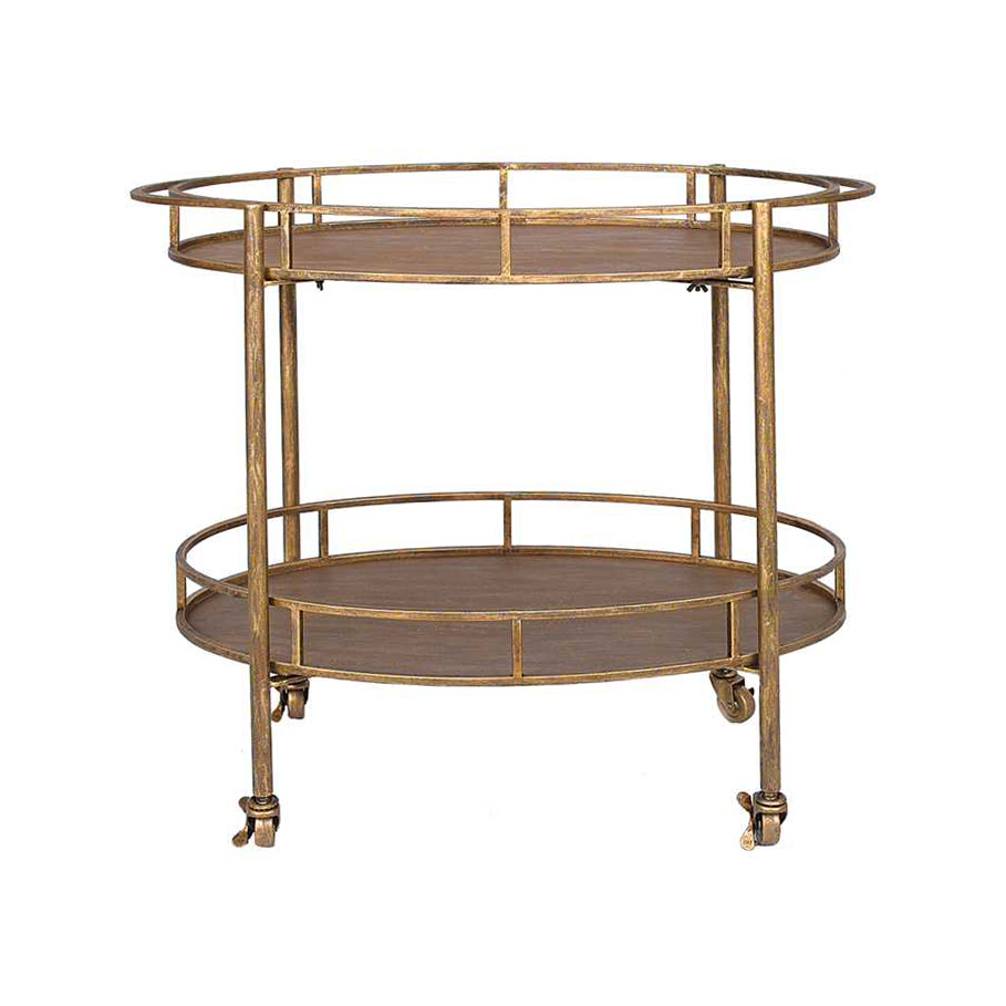 Gold and Metal Bar Cart