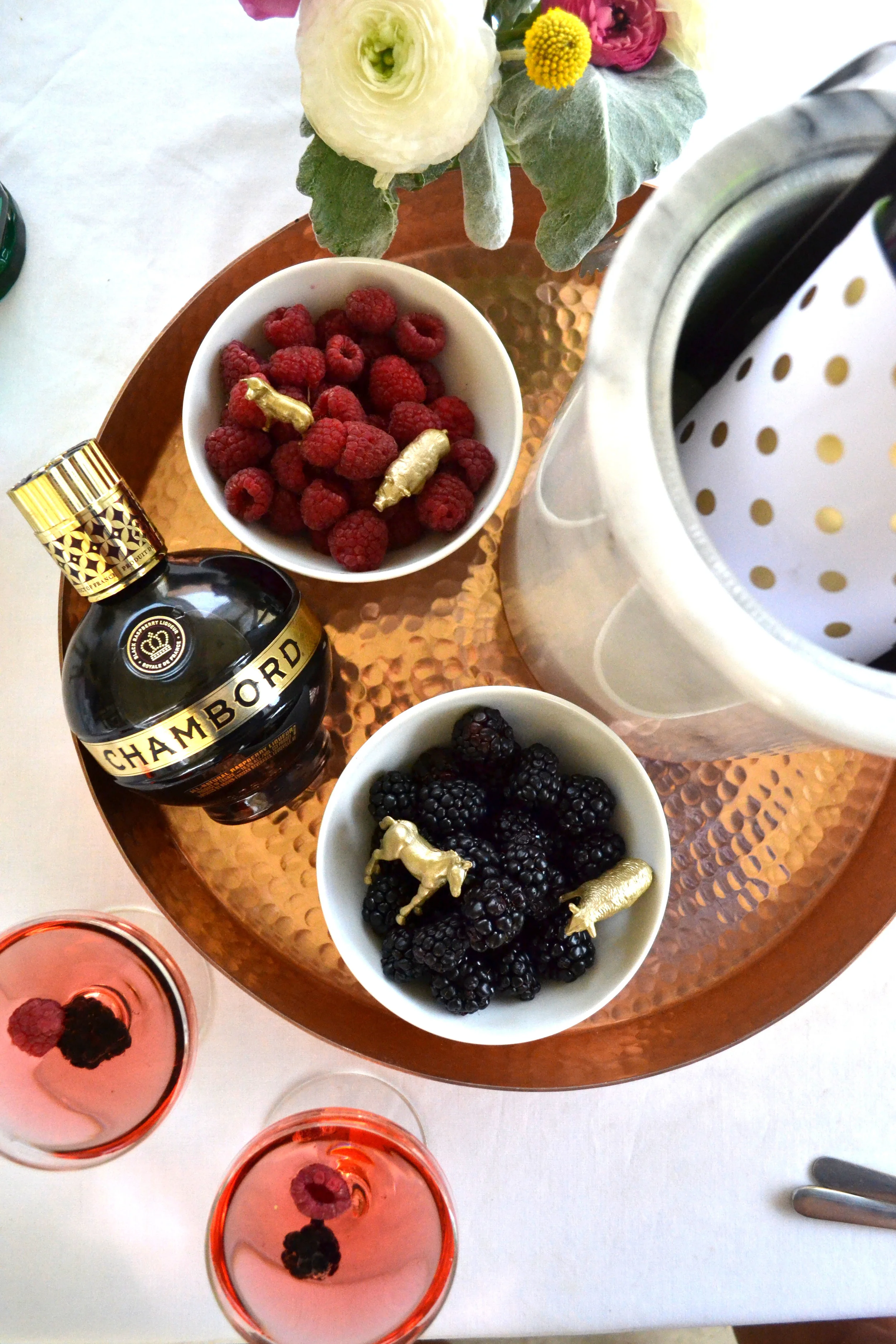 Berries are a must for any Chambord cocktail.