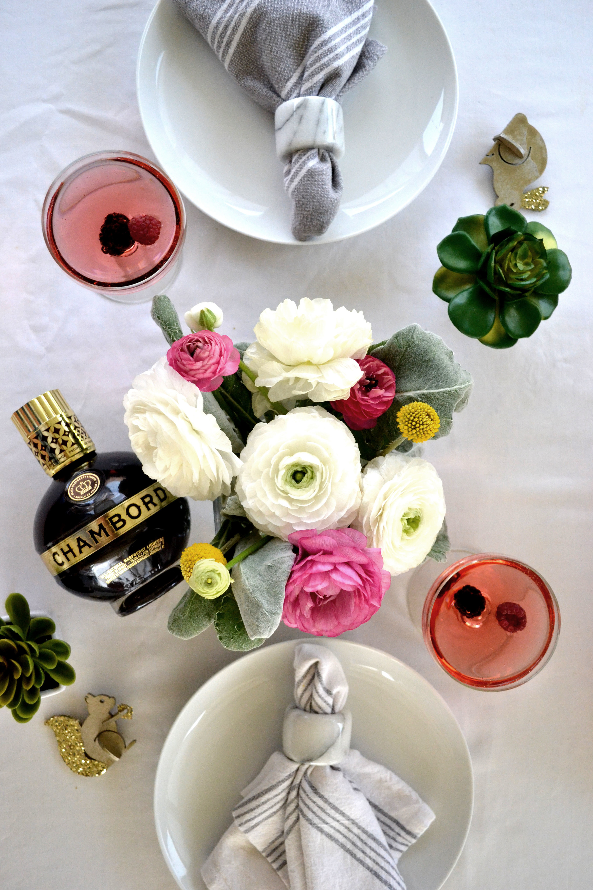 Springtime flowers + Chambord