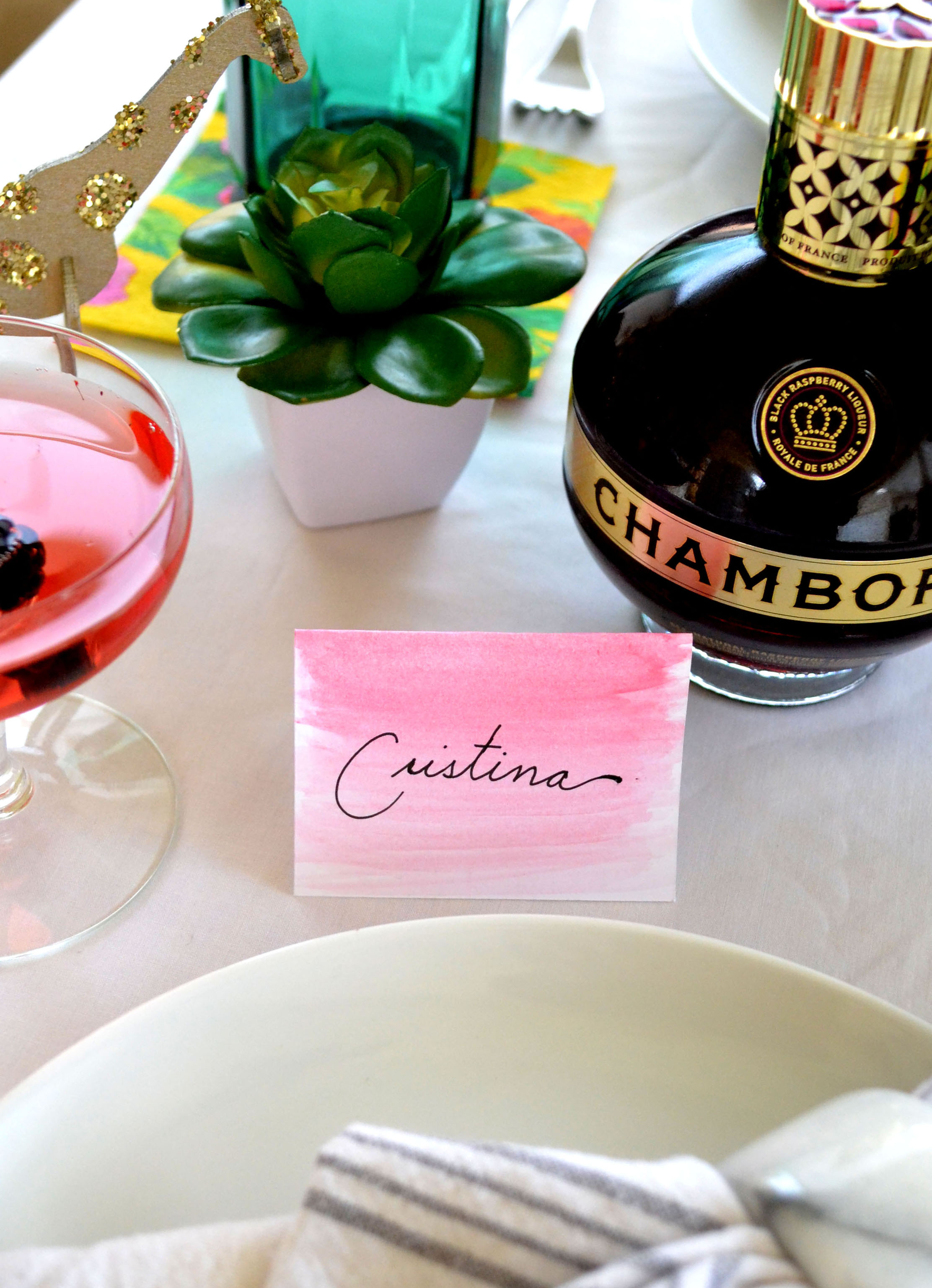 Watercolor Name Card