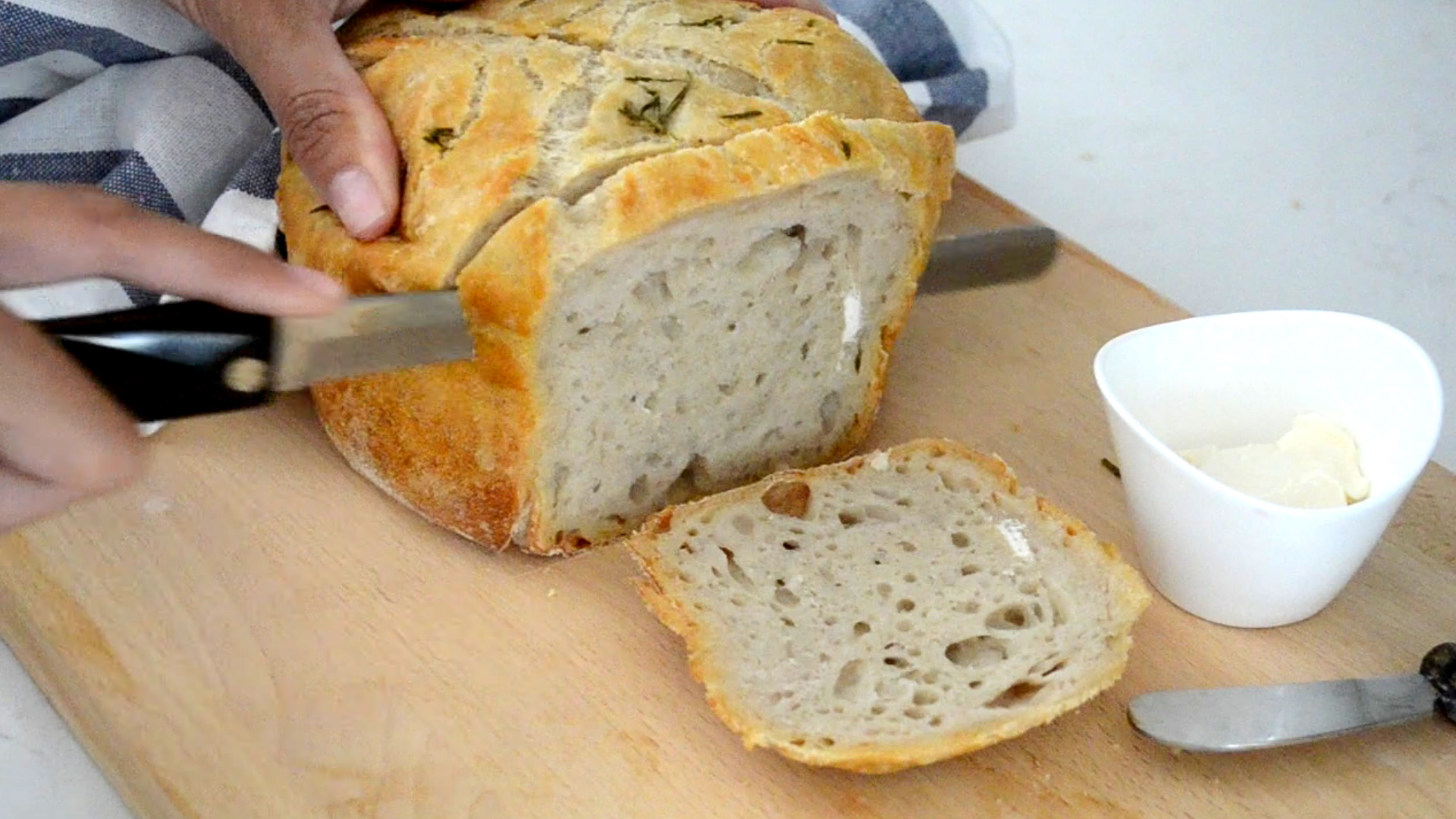 Crunchy on the outside and warm and moist on the inside.