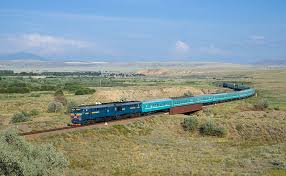 Miles and miles of the Kazakh steppe ...