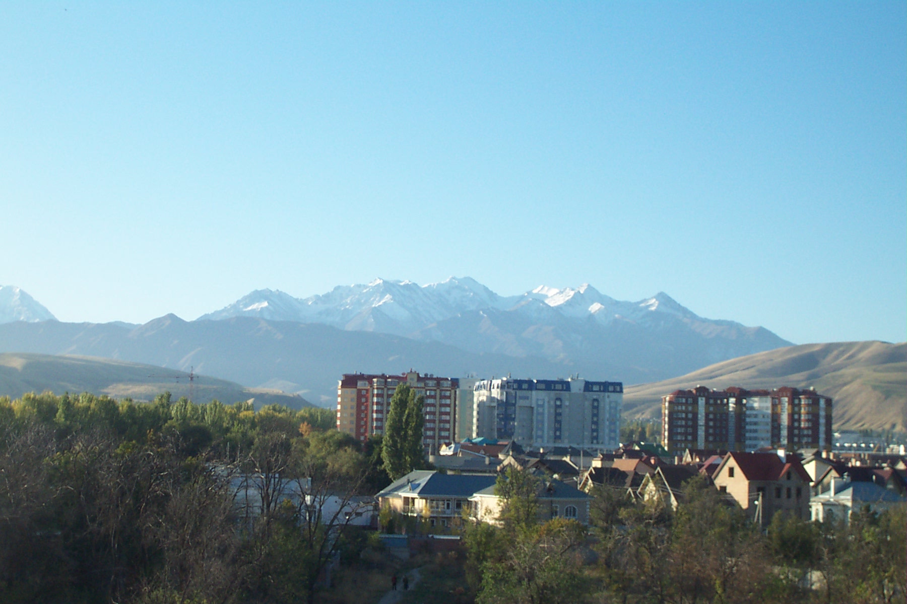 The Kyrgyz Ala Too range rises south of Bishkek