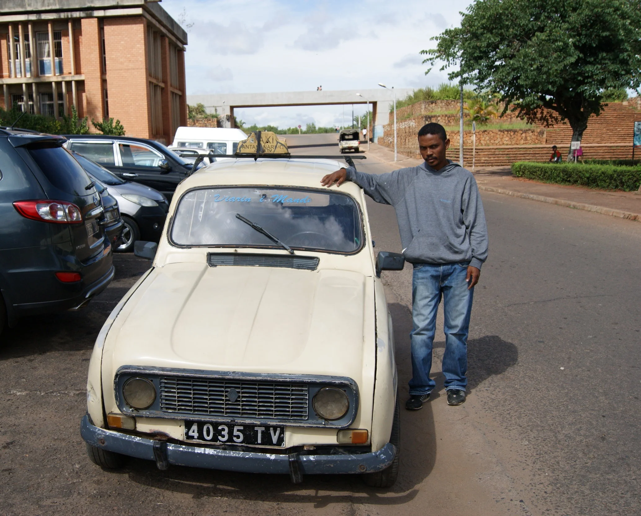 His pride and joy—a Renault 4L