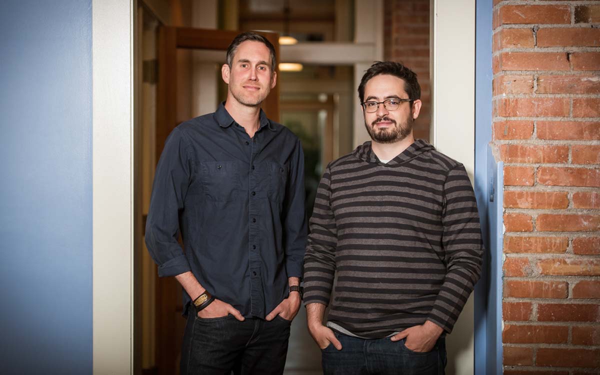 Ben (on the left) and Travis Kimmel, the co-founders of GitPrime .