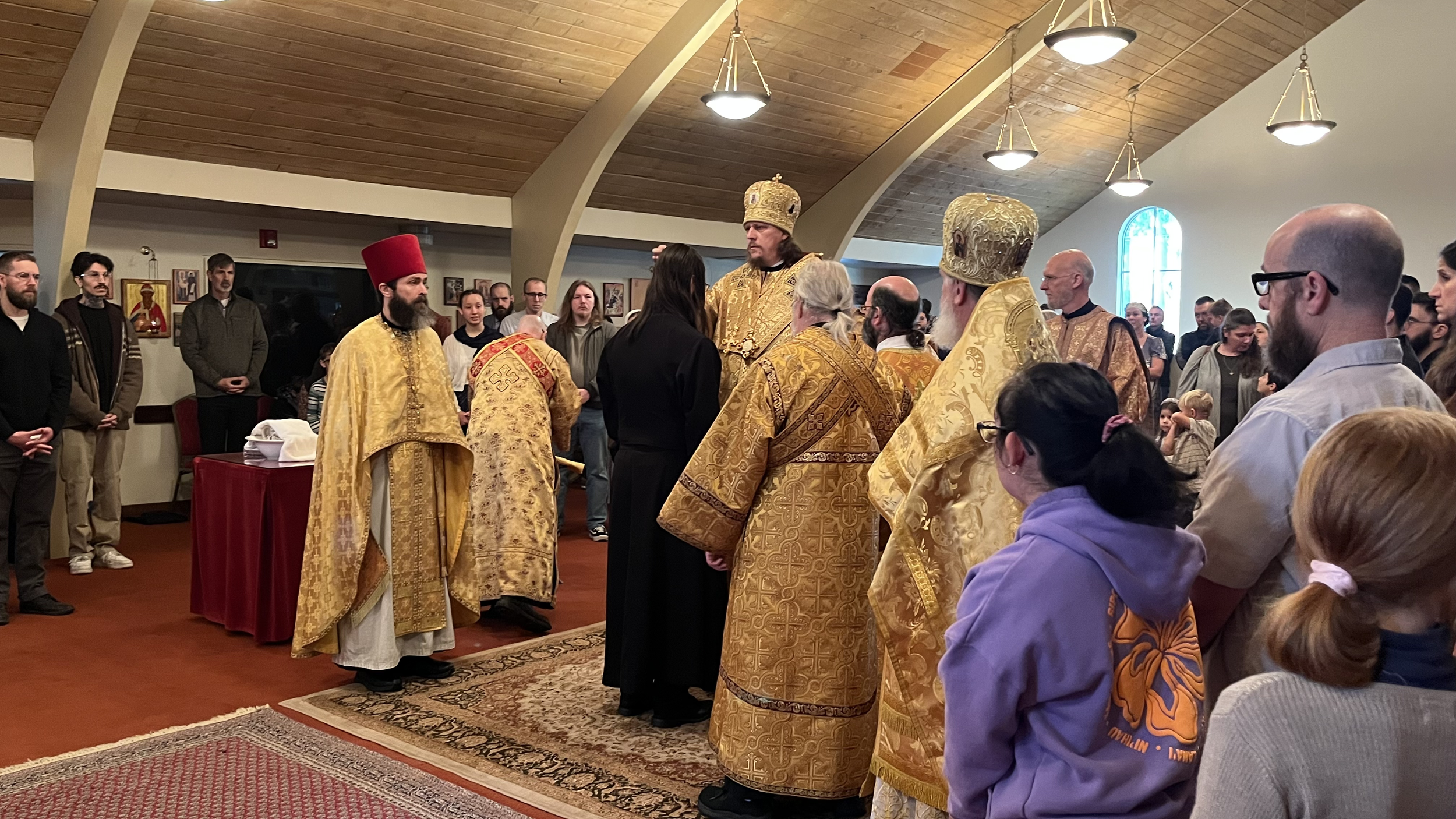 Bishop Vasily tonsures a reader, 2025