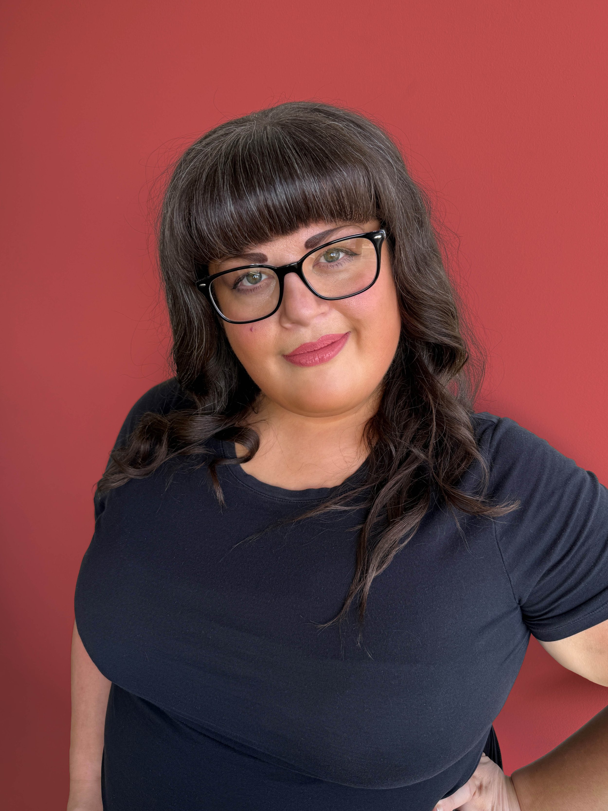 Becky Braunstein actor comedian in glasses