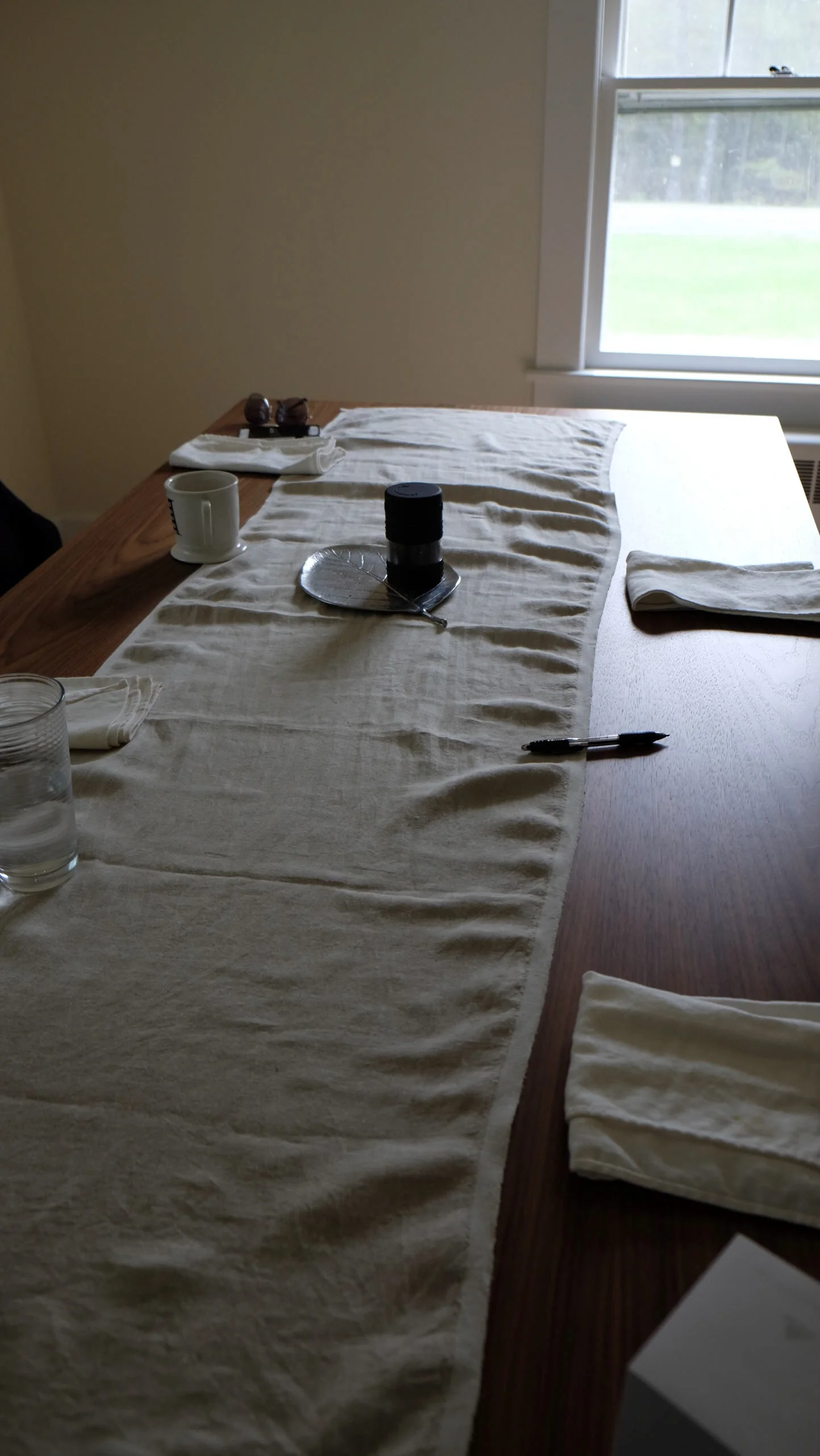 This is an empty table. Where once we had a full family or a host of friends, now we find ourselves without someone, wishing that they were again with us. Hoping for their health or saddened at their death. (Photographed in Narrowsburg, NY)