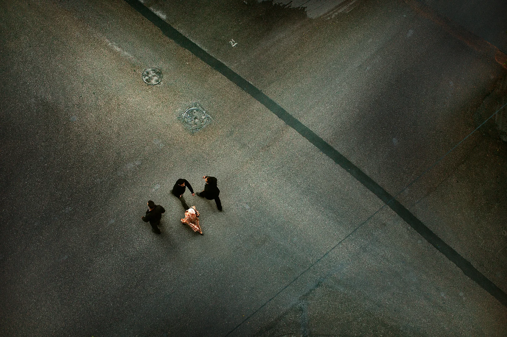 Three men and a woman