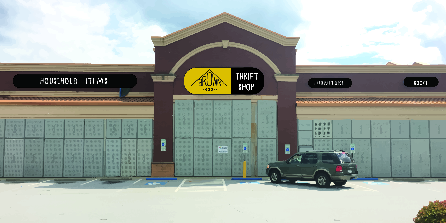 A mock up of Brown Roofs newest store, located at 1400 Woodruff Rd.