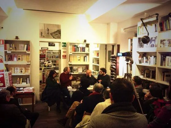 Silvia Tarquini, Giuseppe Piccioni, Luca Bigazzi e Alberto Spadafora, libreria, inverno 2012