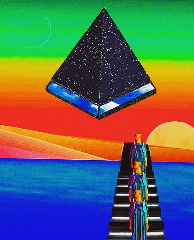 Trinities .
.
.
#albumart #albumcover #vinylcover #analogcollagecommune #cutandpaste #afrofuture #collagist #collagee #collageartwork #trippy #psychedeliccollage #triangles #psychedelic chedelic #afrofuturism #blackwomen #blackmodels #space #collages