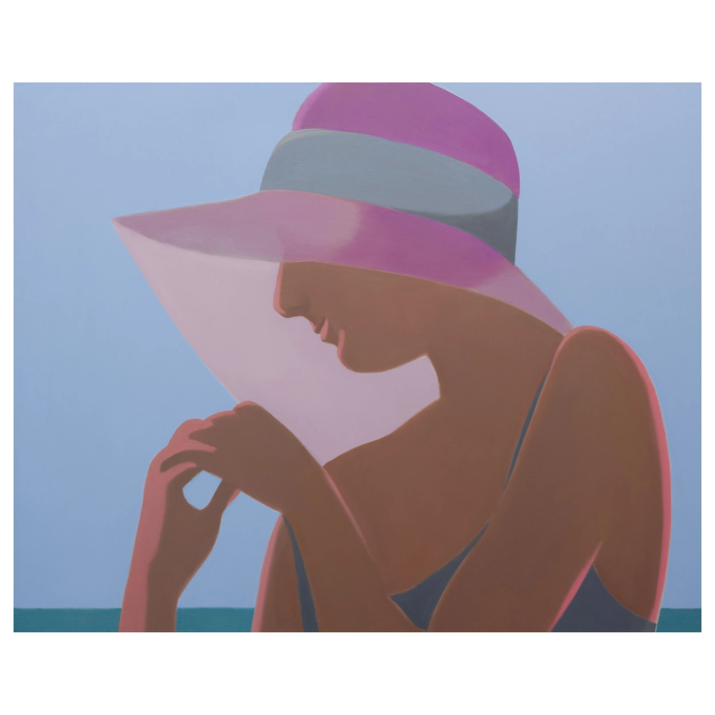 THE PINK SUN HAT SUITED WOMAN