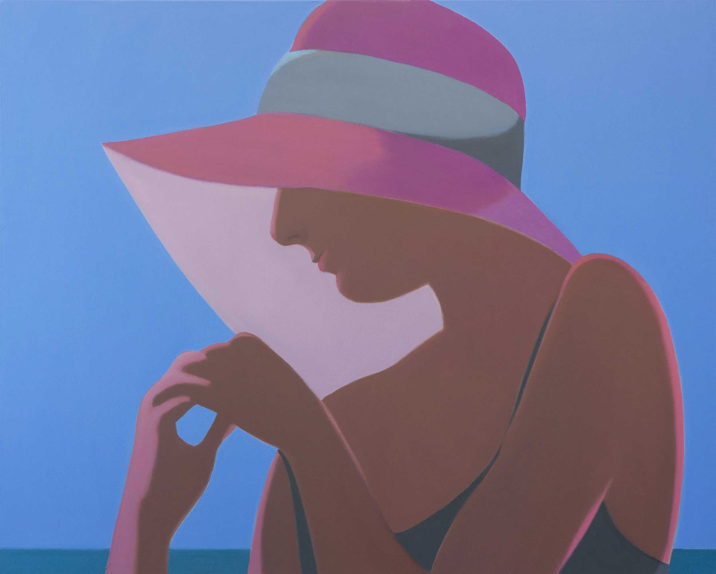 THE PINK SUN HAT SUITED WOMAN