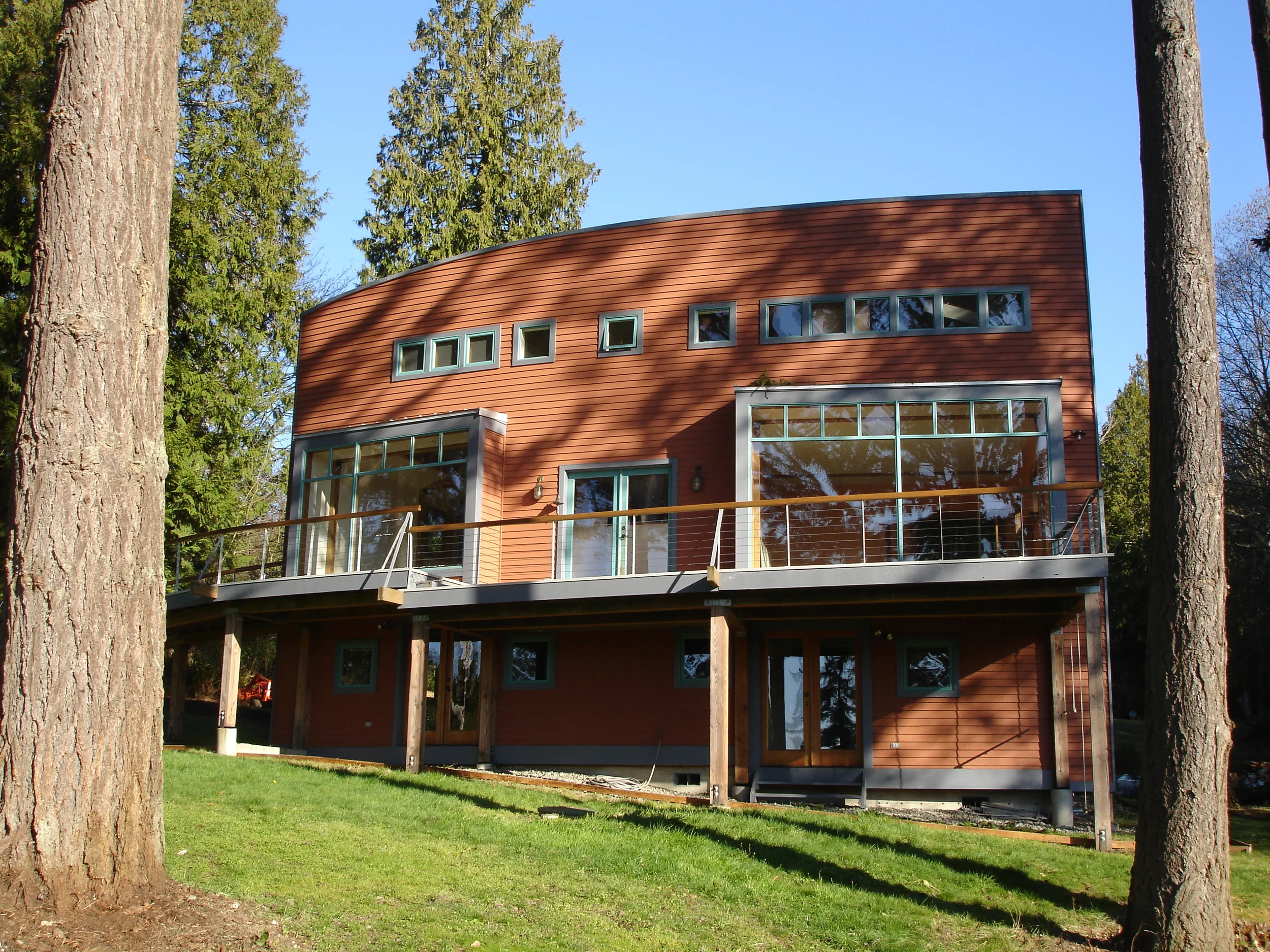 South Face- two bug's eyes, two views out... 