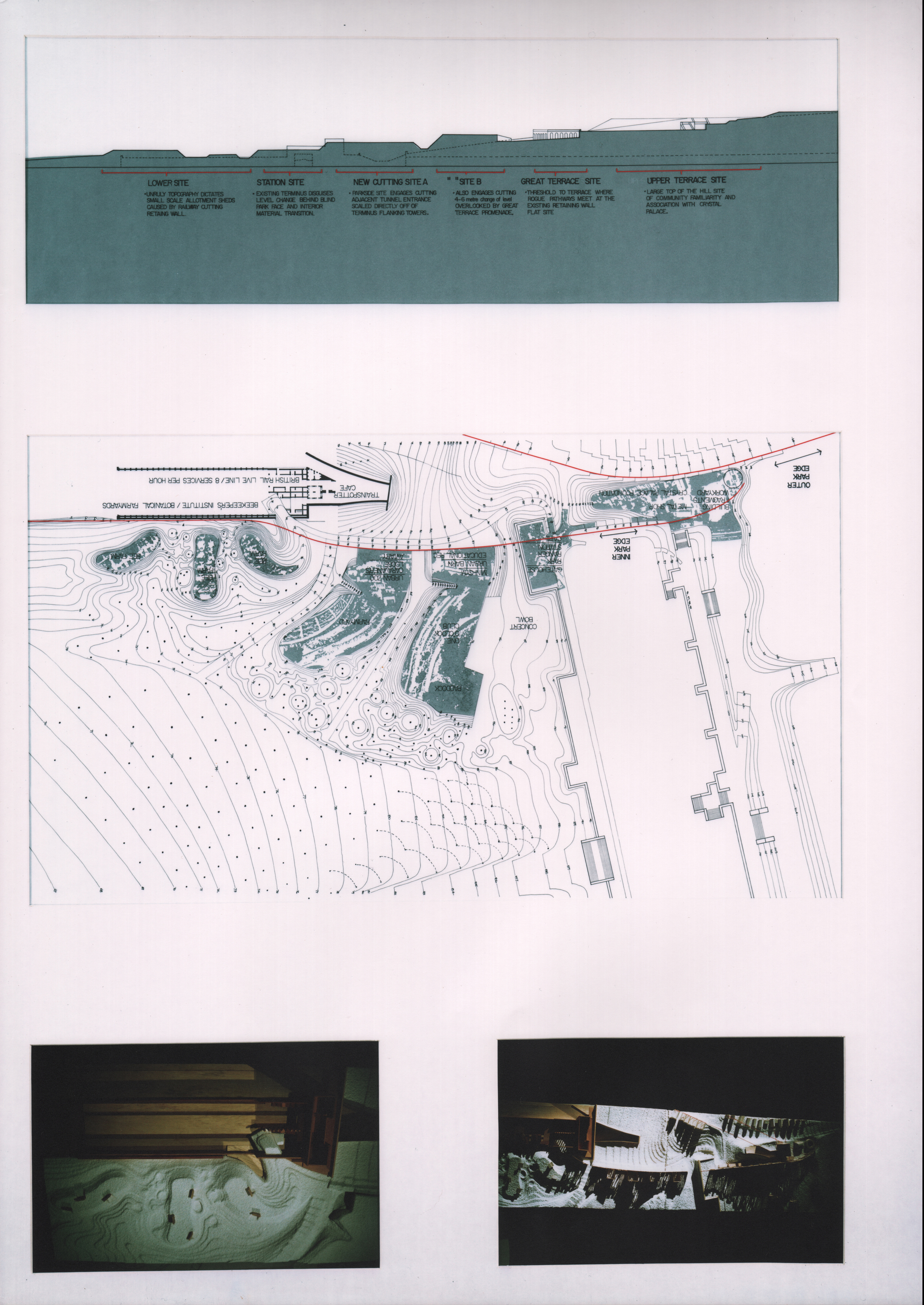 The new mounds, or plateaus will become spaces for outdoor activities, void of any permanent buildings.