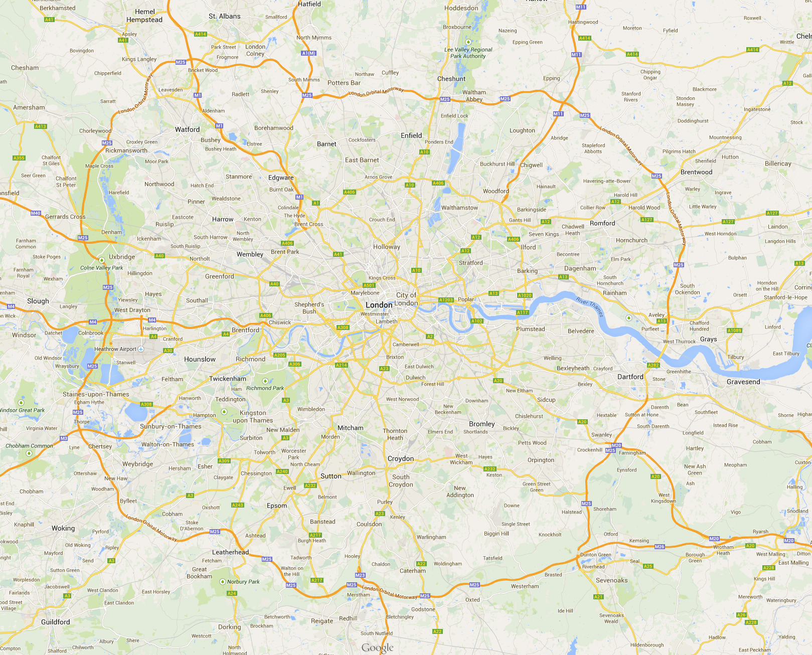 London is a river basin, where rainwater returns to the sea.