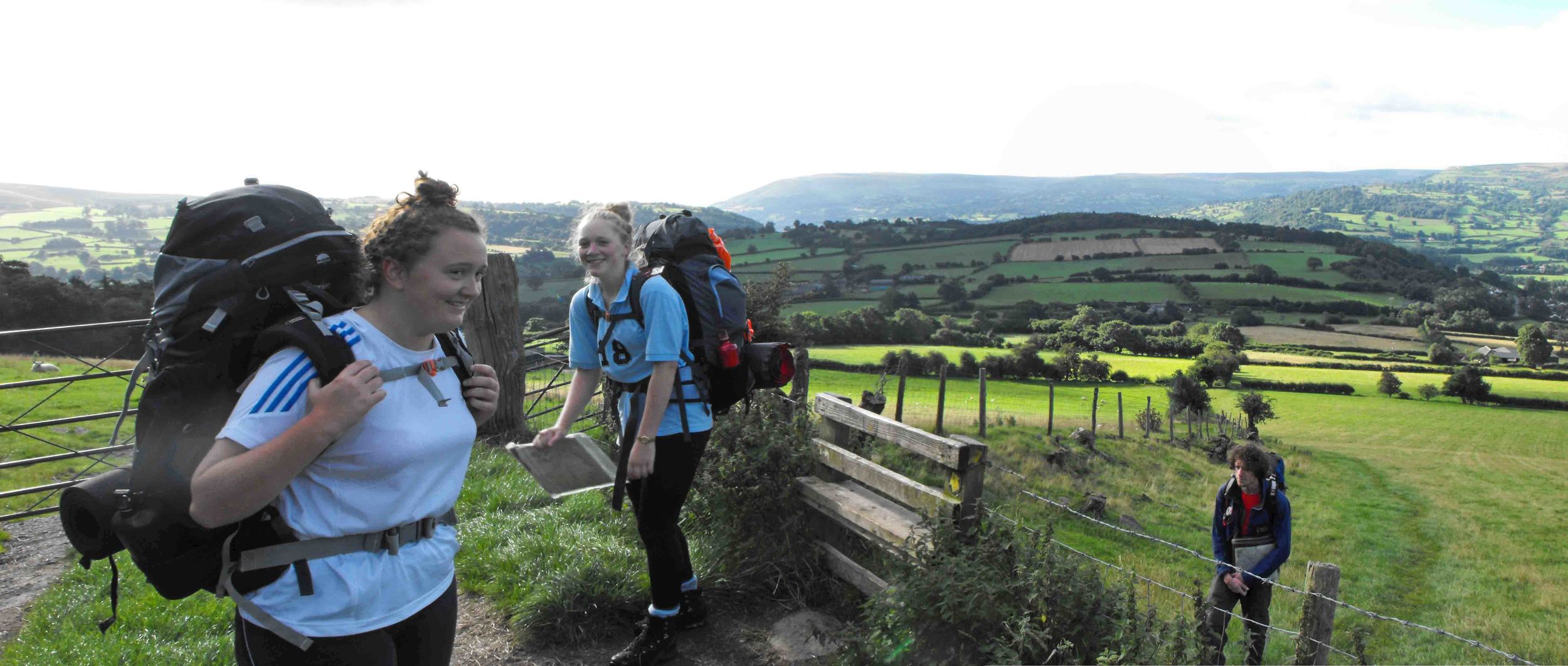 Climbing over a stile with a back pack can be a challenge for the foot traveller determined to cover serious mileage via public footpath.